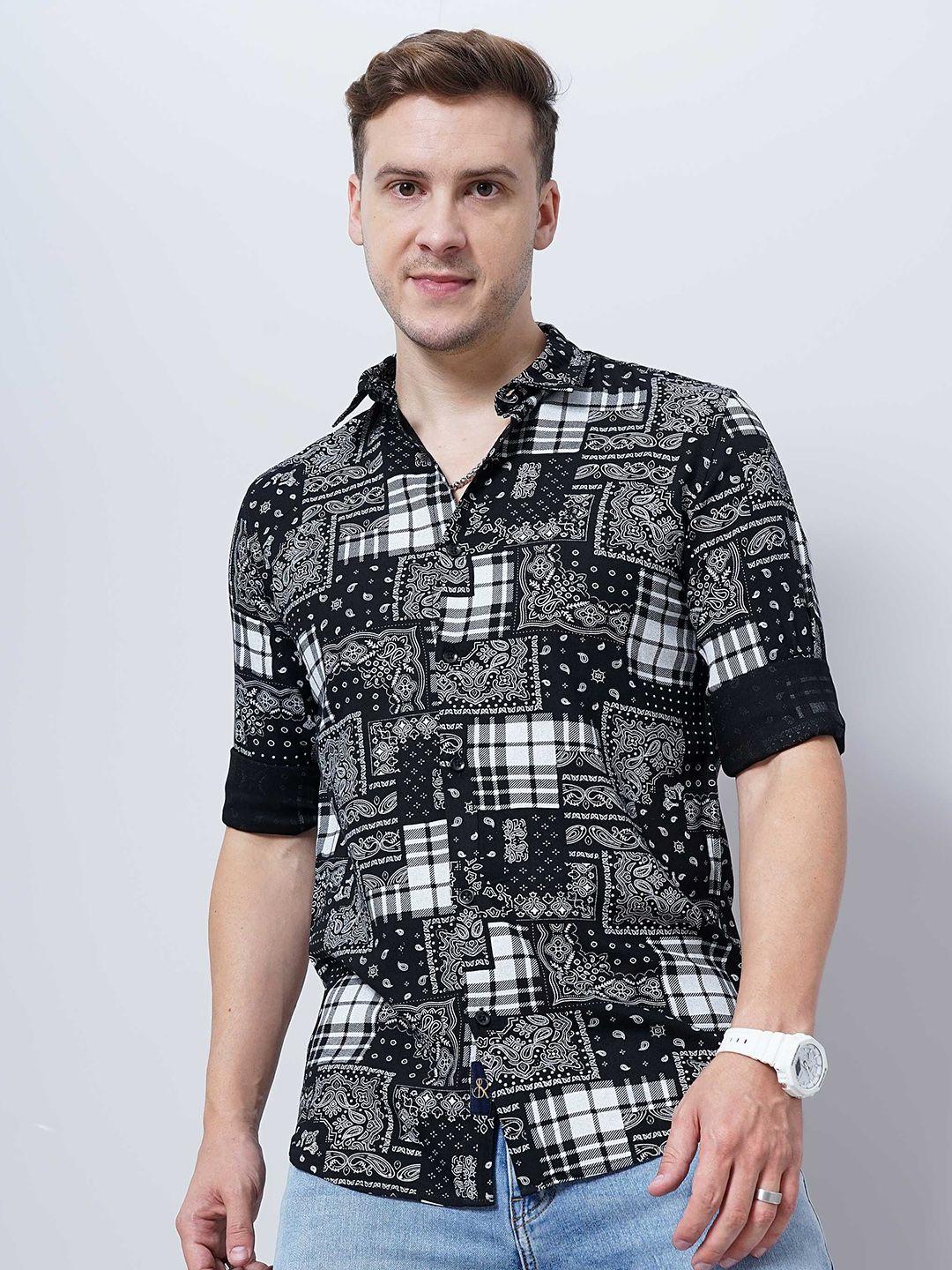 soratia opaque printed casual shirt