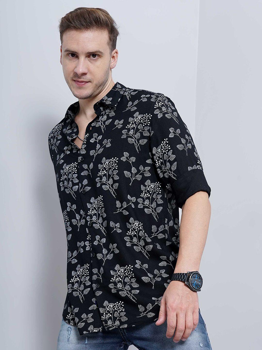 soratia floral opaque printed casual shirt