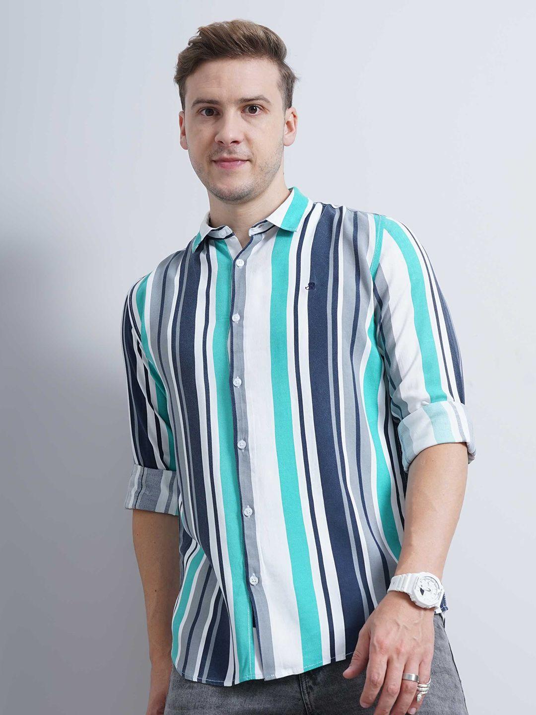 soratia opaque striped casual shirt