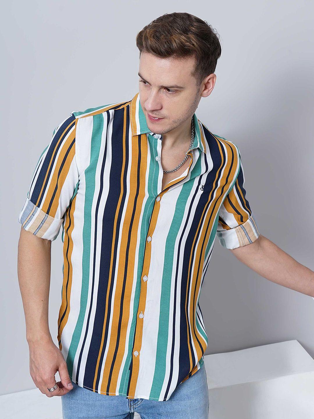 soratia opaque striped casual shirt