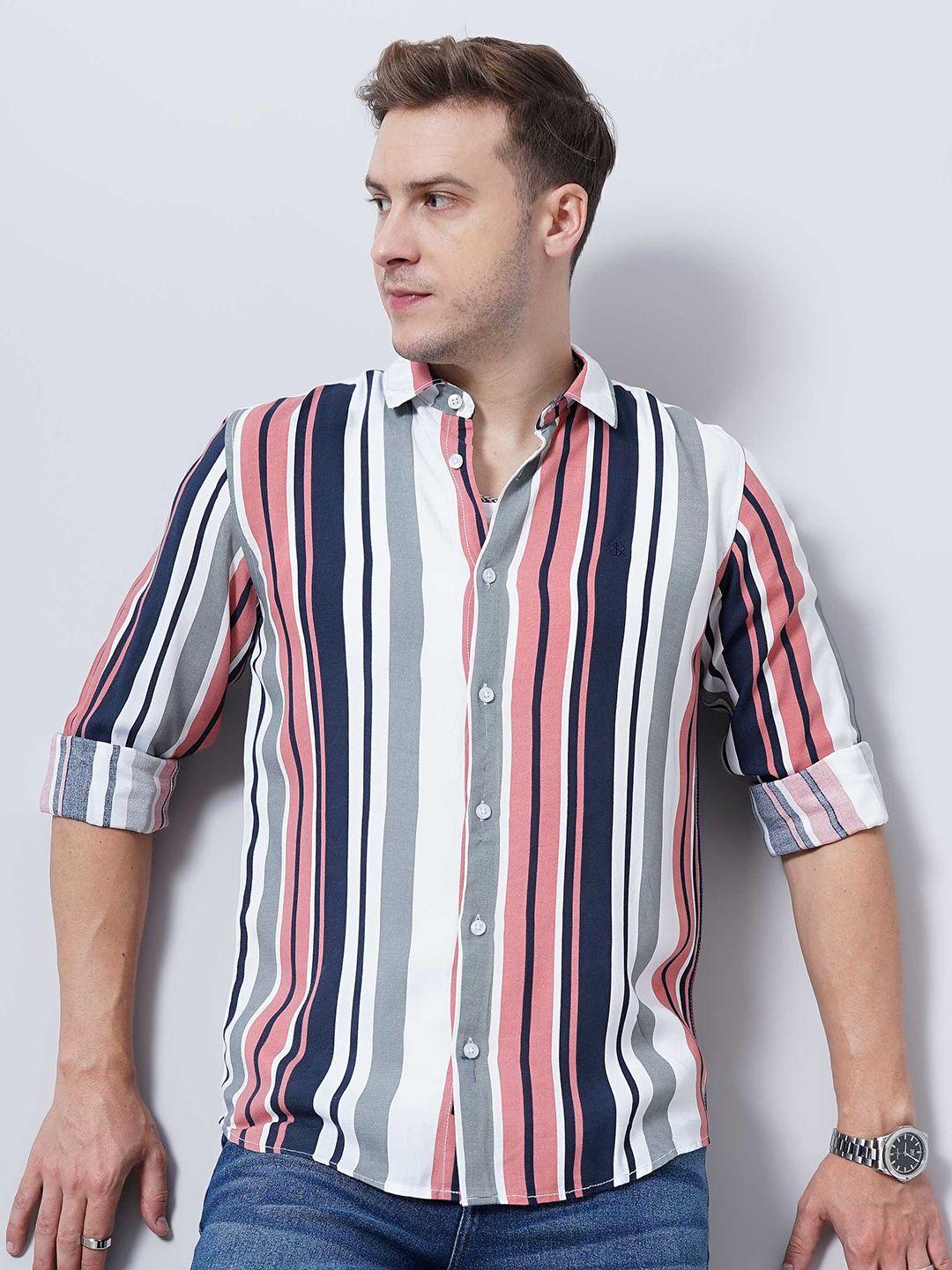 soratia opaque striped casual shirt