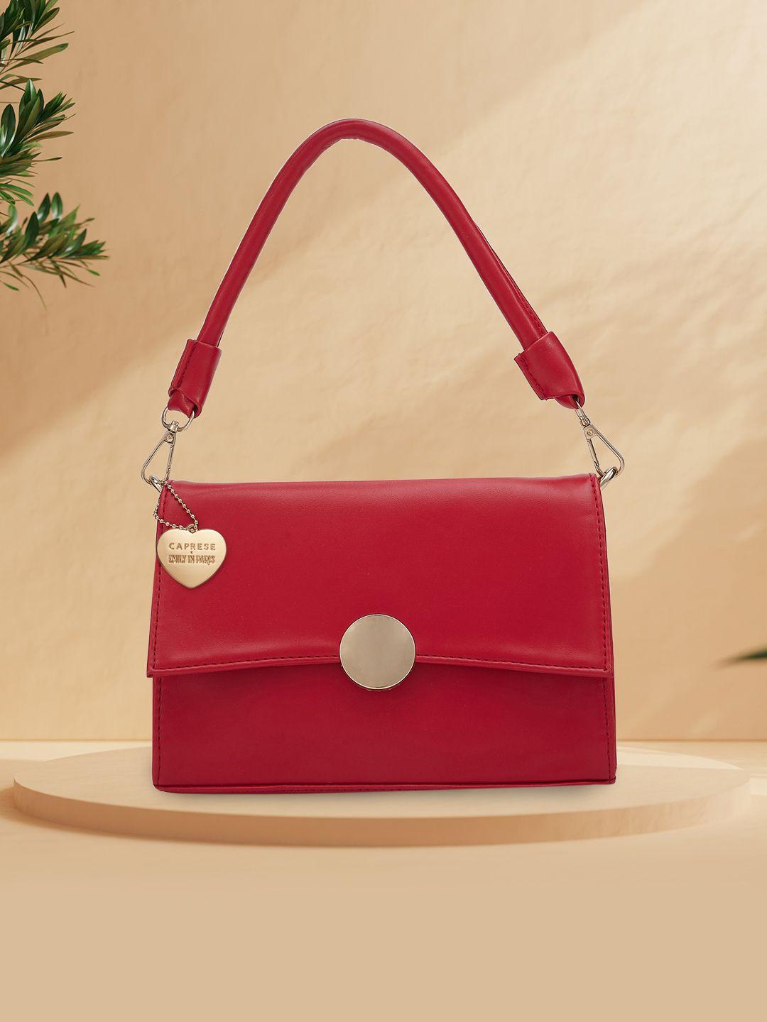 caprese emily in paris red solid medium hobo handbag