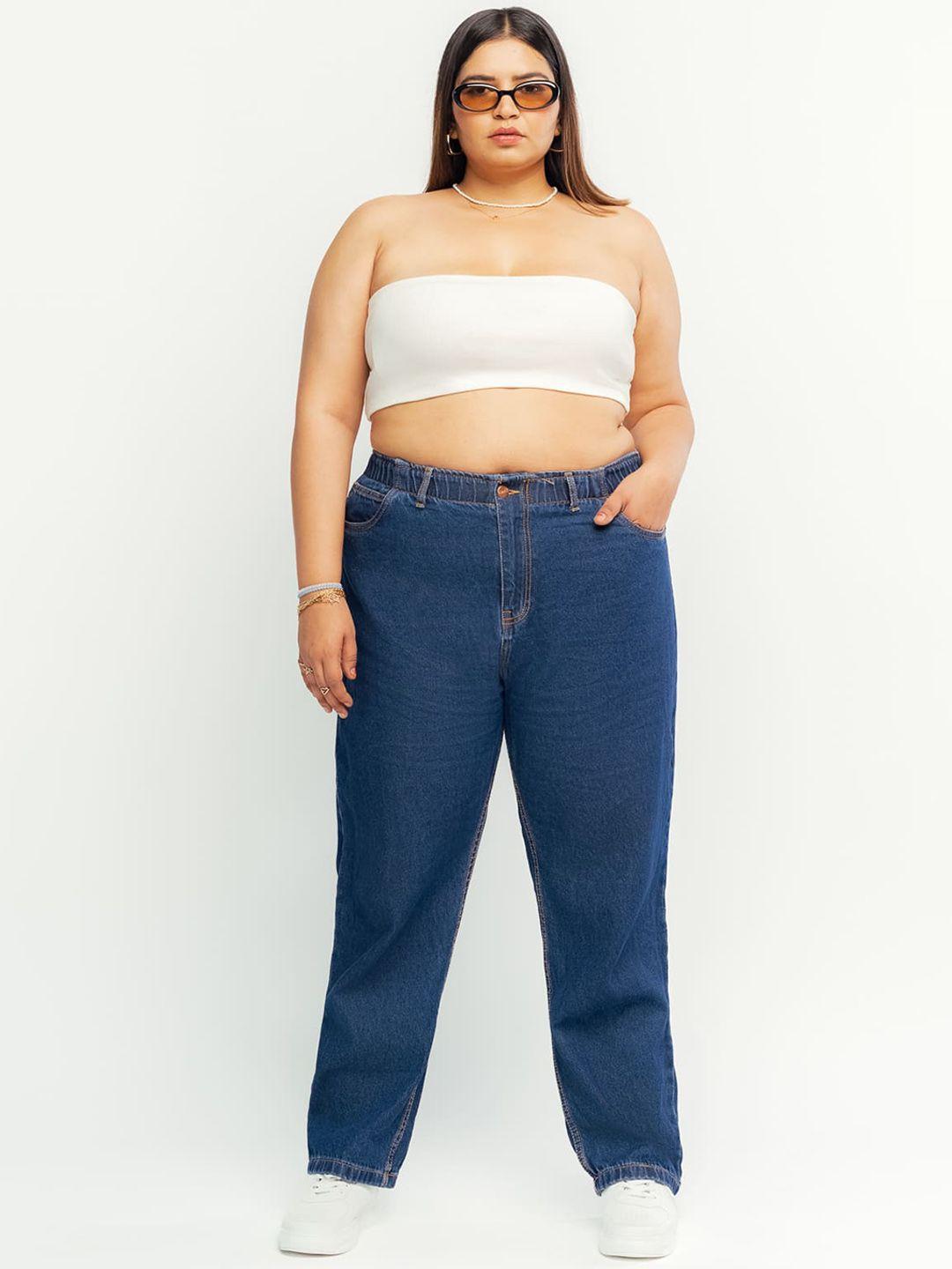 freakins women plus size high-rise mom fit jeans