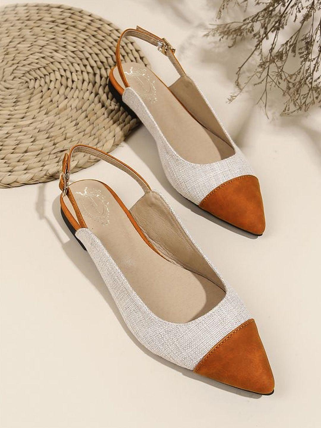 shoetopia colourblocked pointed toe mules