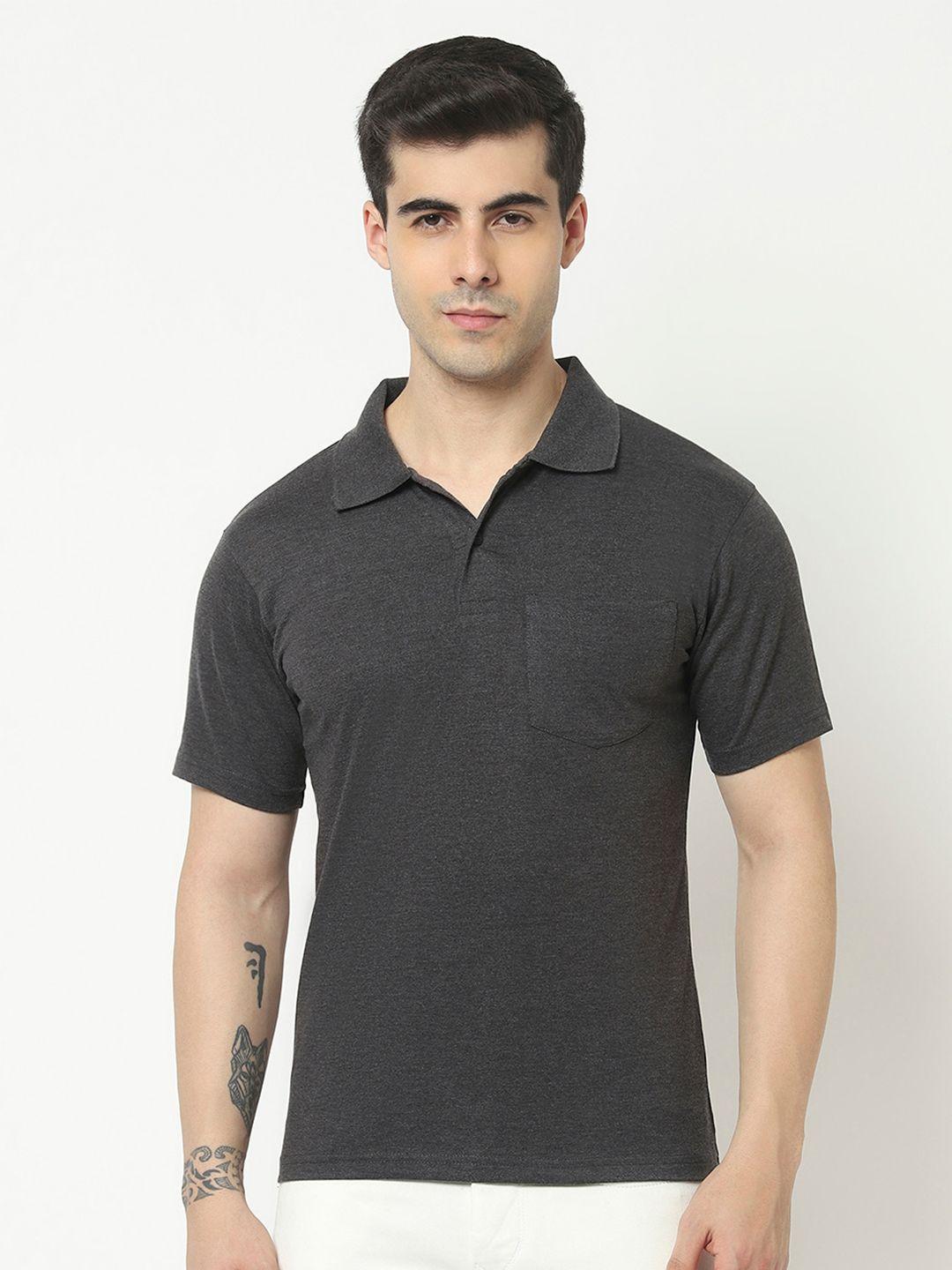 t.t. polo collar short sleeves cotton t-shirt