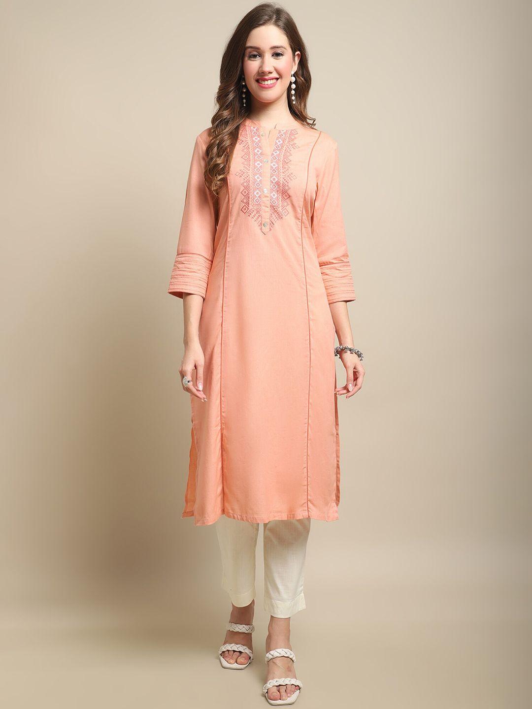 cantabil ethnic motifs printed pure cotton kurta