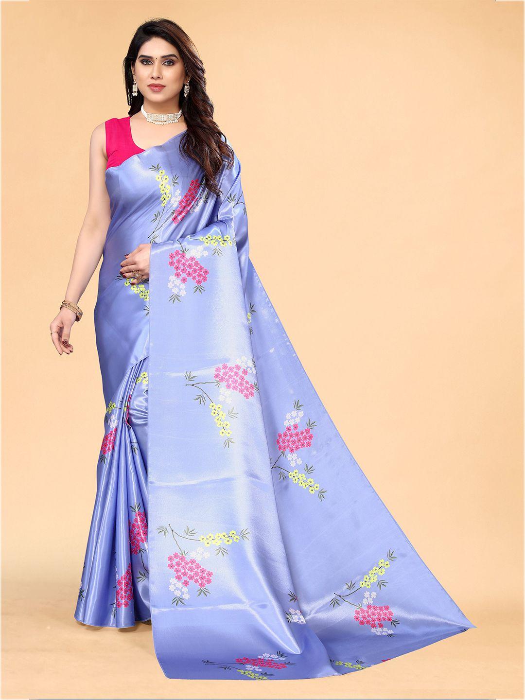 sidhidata floral printed satin leheriya saree