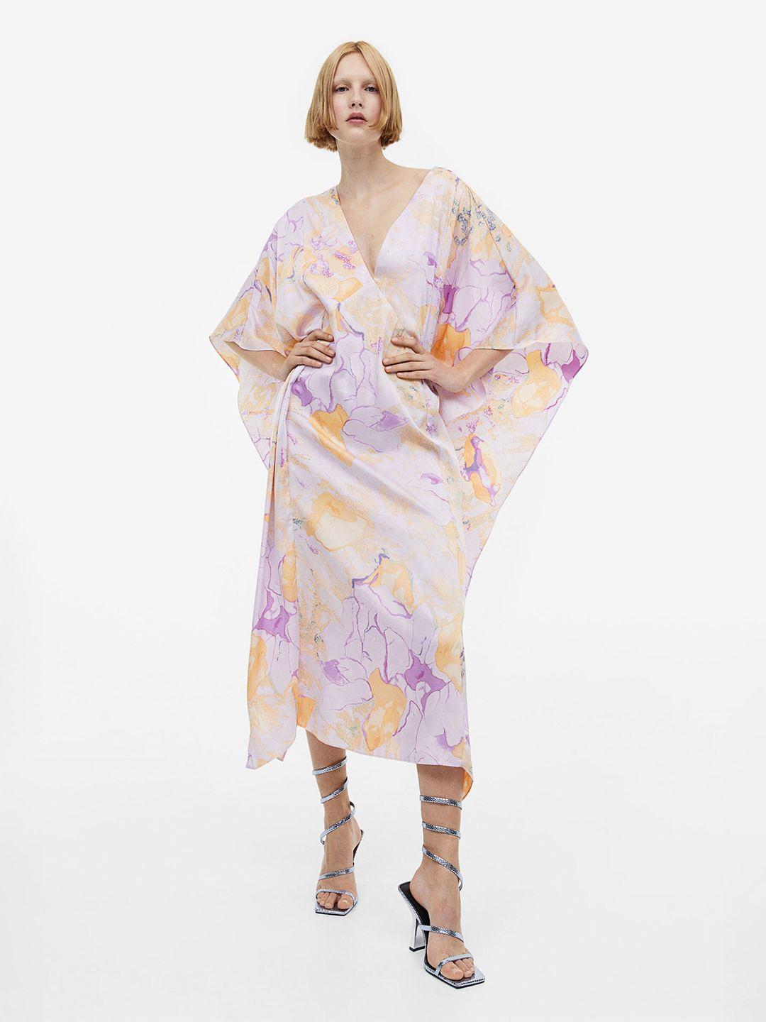 h&m v-neck kaftan dress