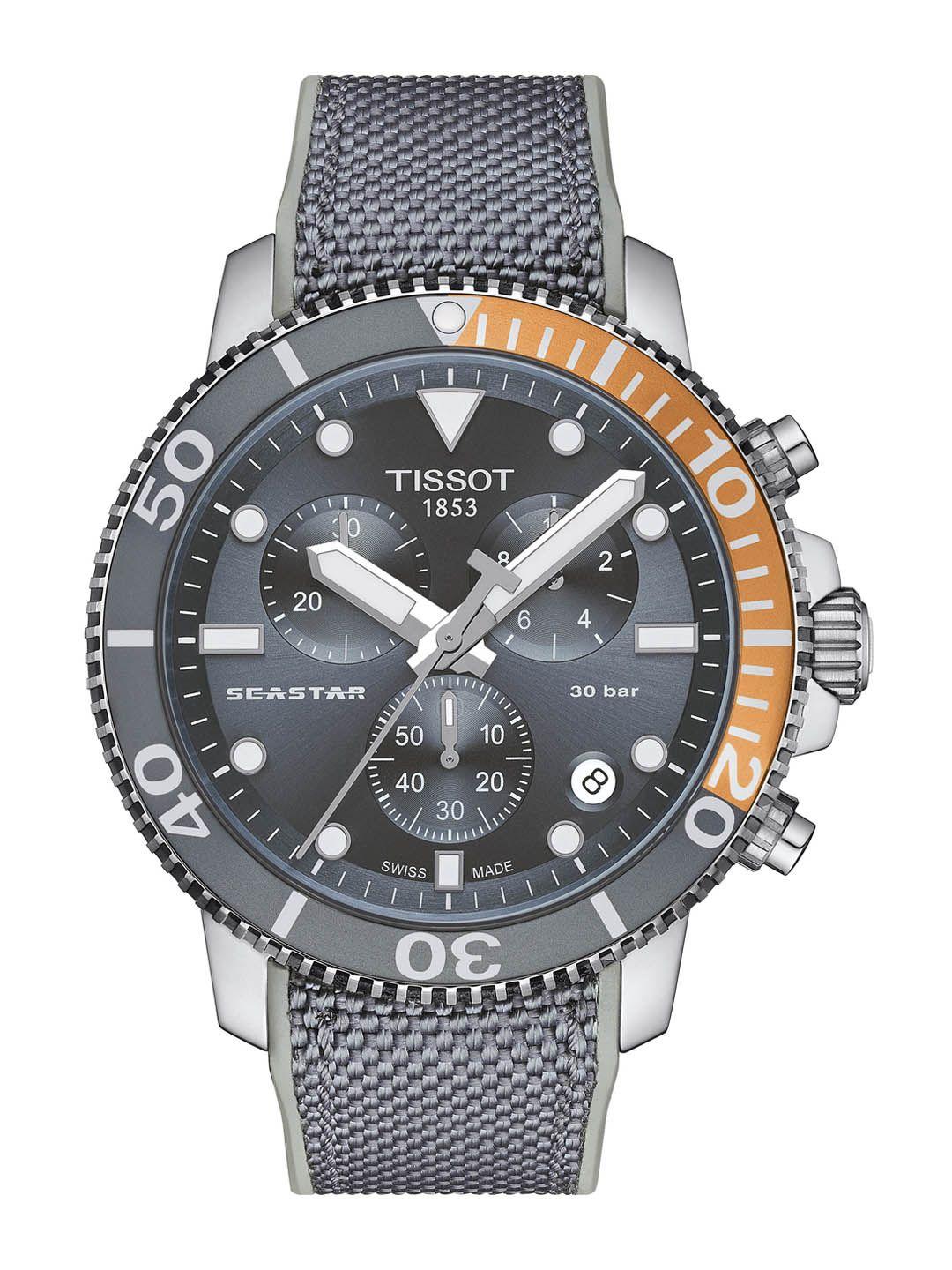 tissot mensynthetic textured t-sport quartz watch t1204171708101