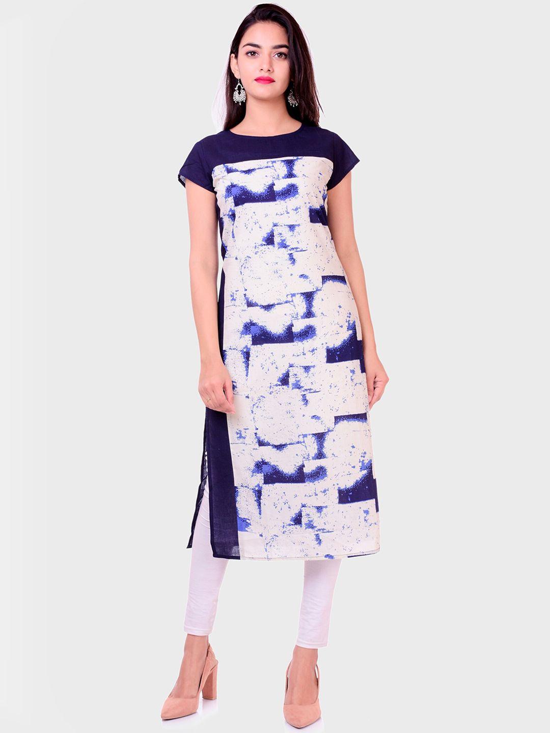 metro-fashion abstract printed straight kurta