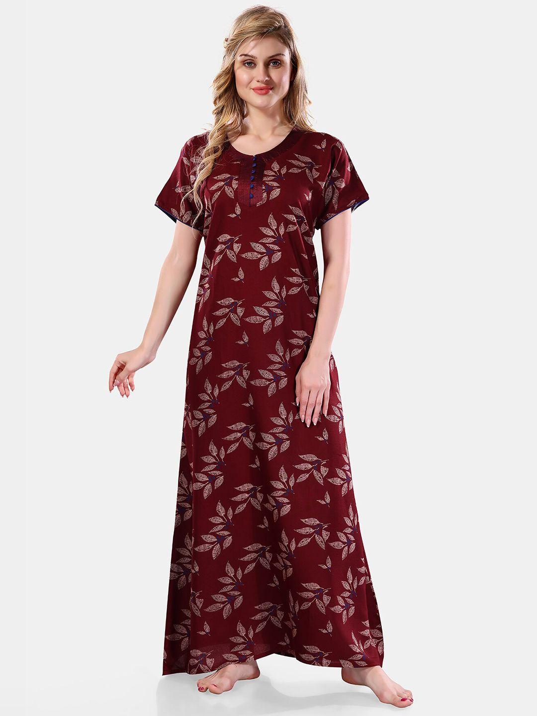 be you floral printed maxi nightdress