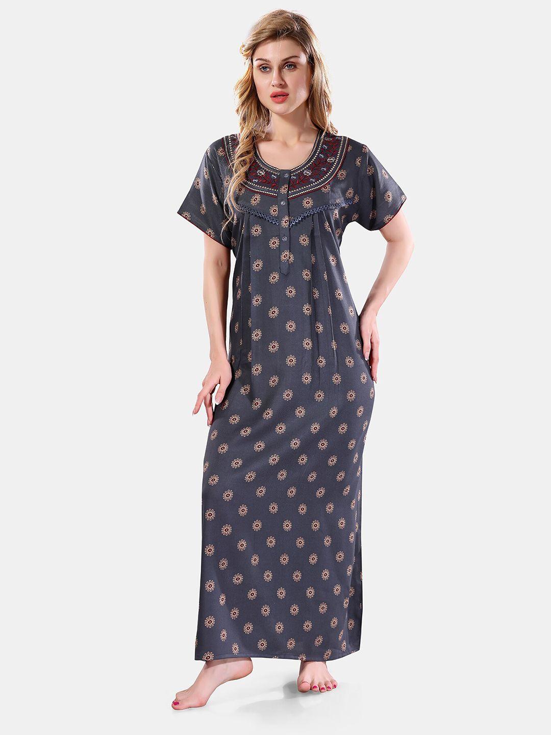 be you floral printed maxi nightdress