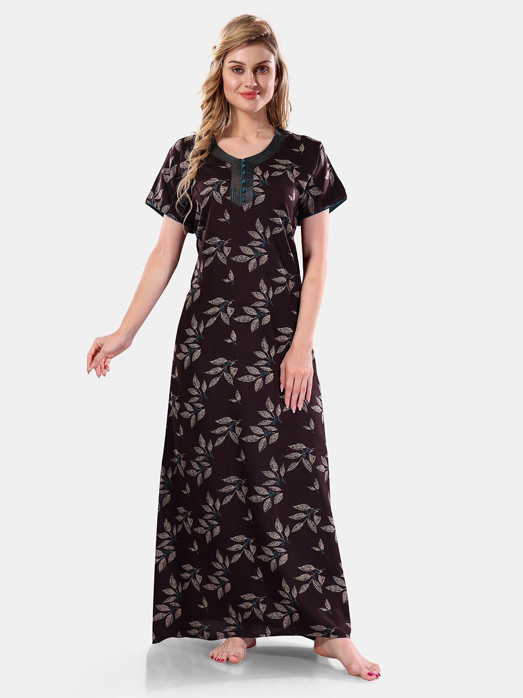 be you floral printed maxi nightdress