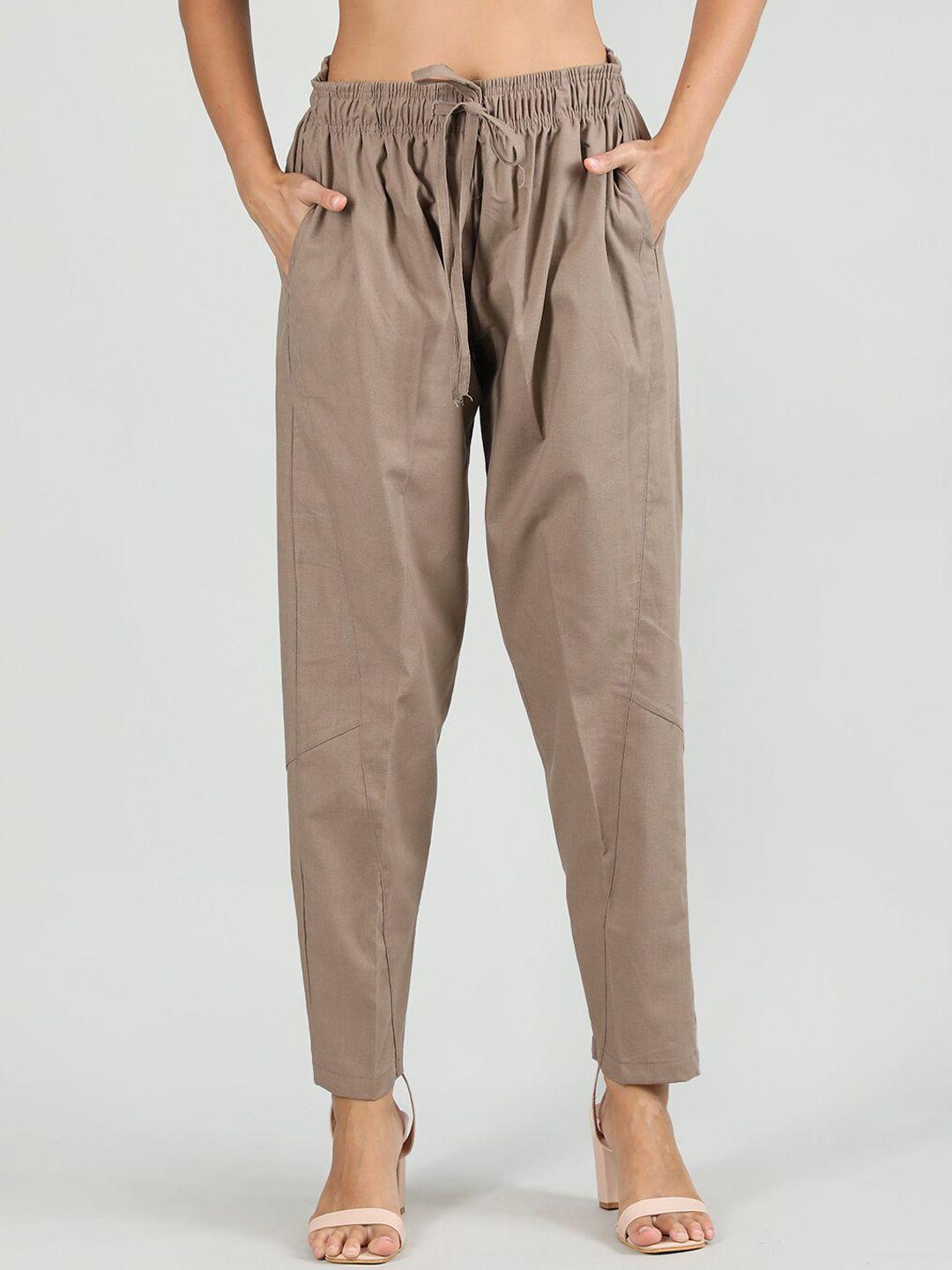 dlanxa women easy wash pleated cropped linen trousers