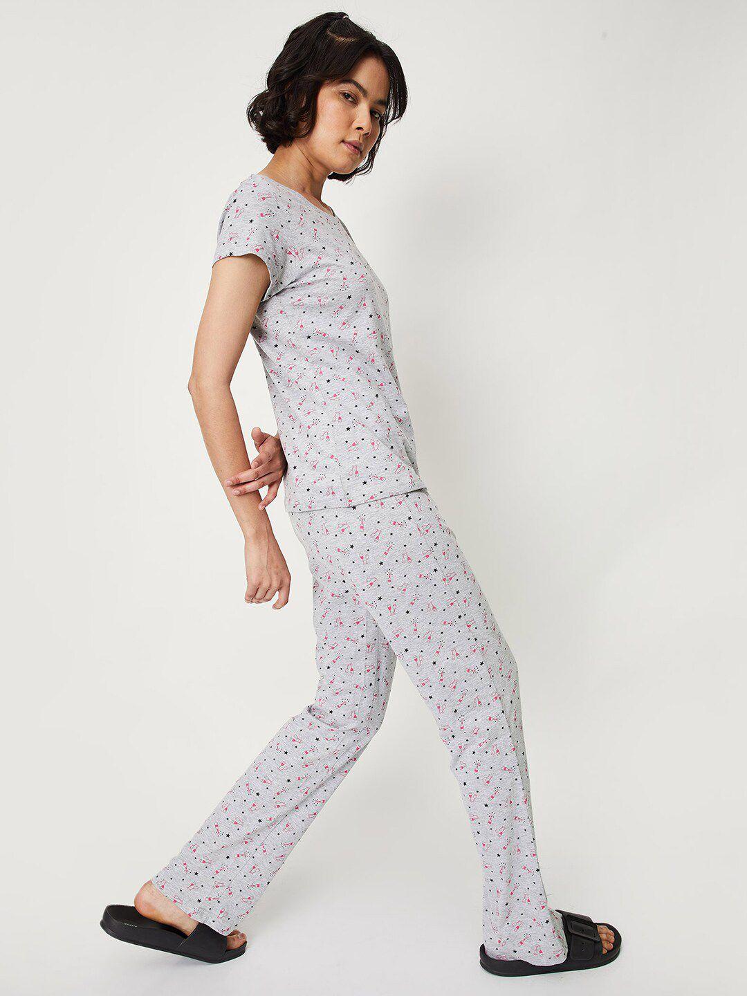 max conversational printed night suit