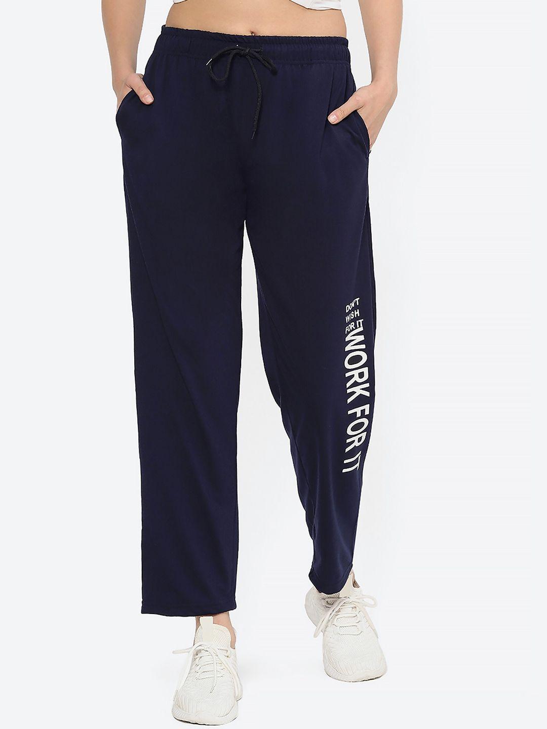 fashionable women regular fit cotton track pants