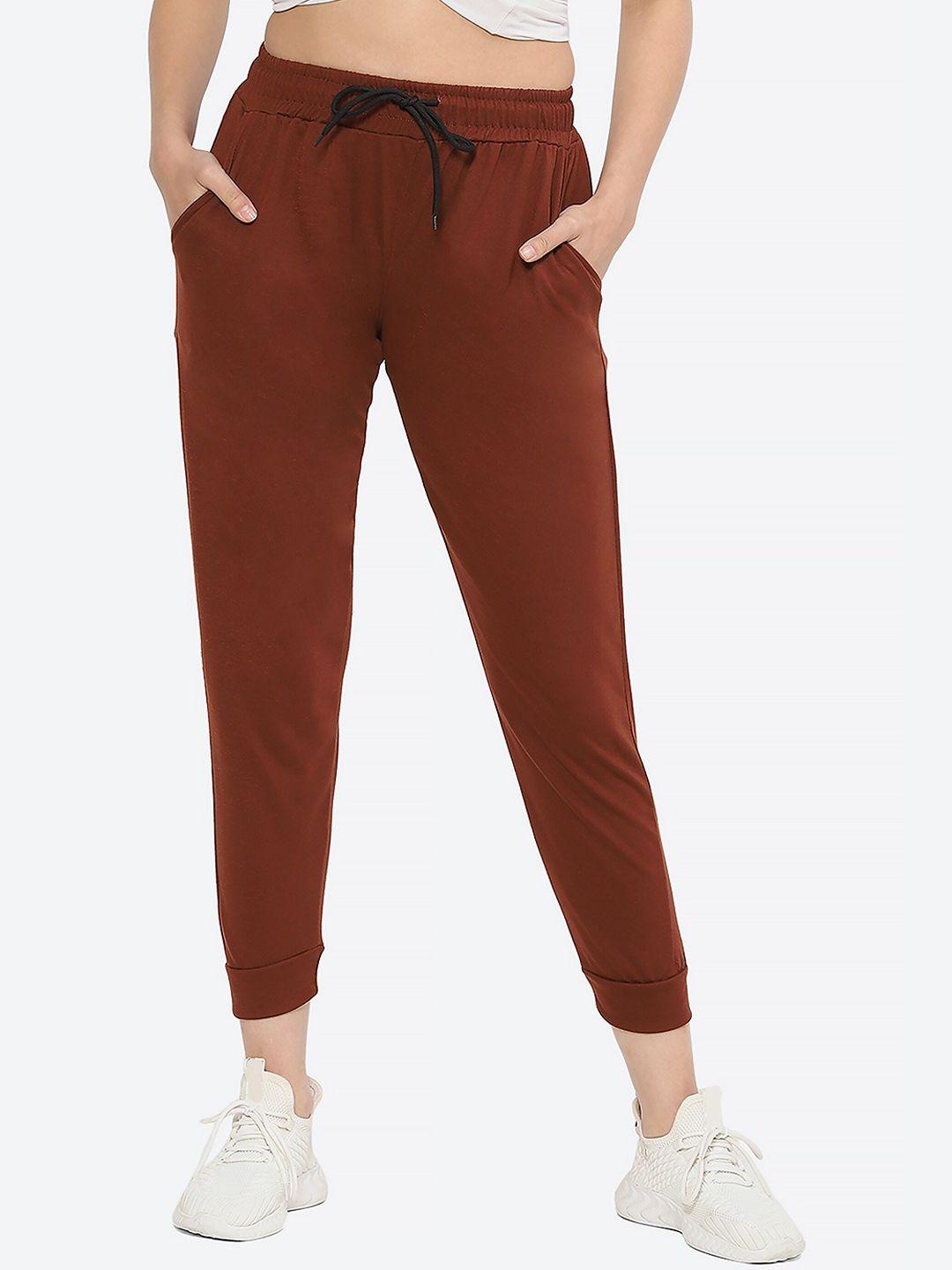 fashionable women mid-rise cotton sports joggers