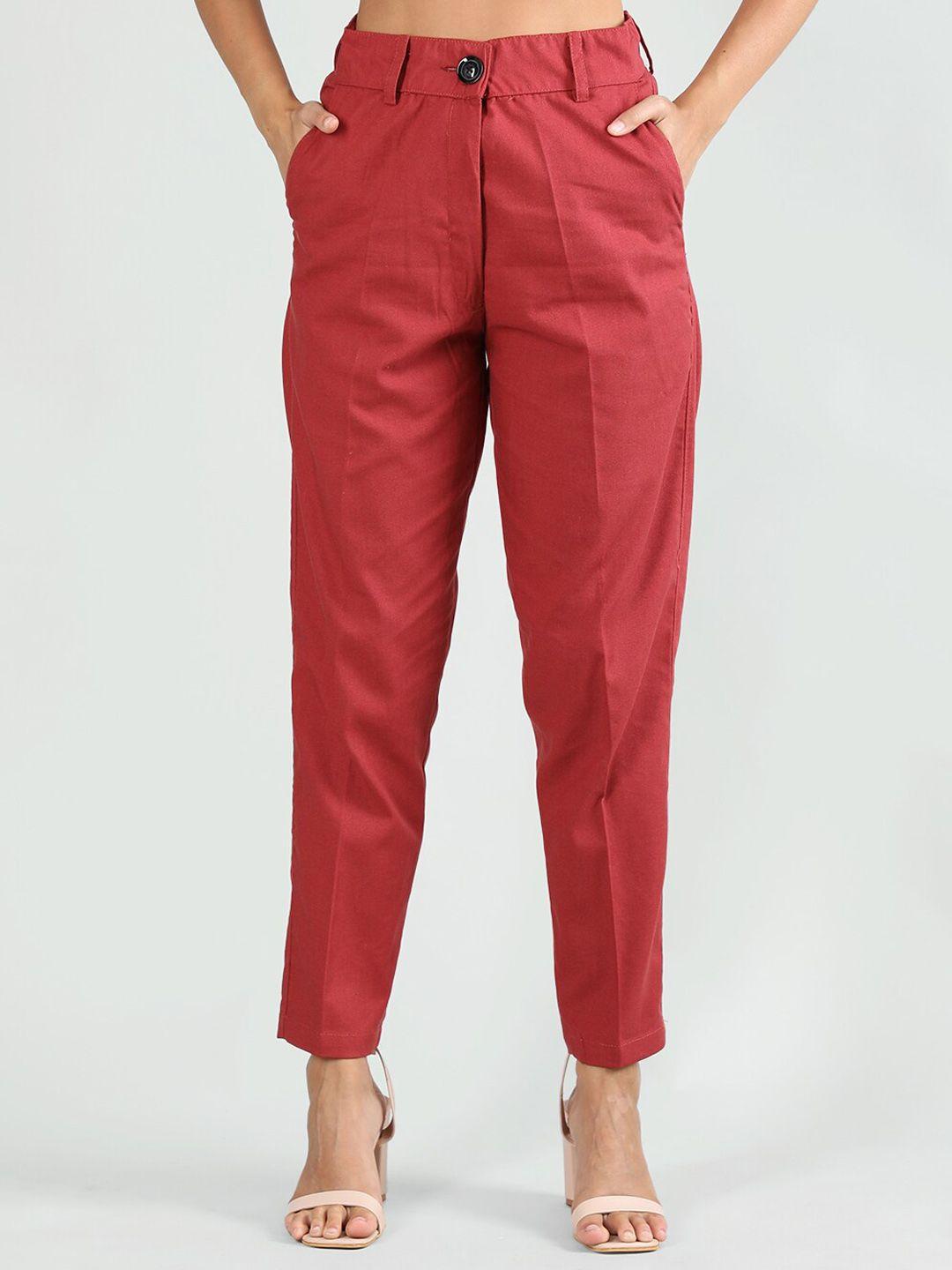 dlanxa women high-rise easy wash cropped linen trousers