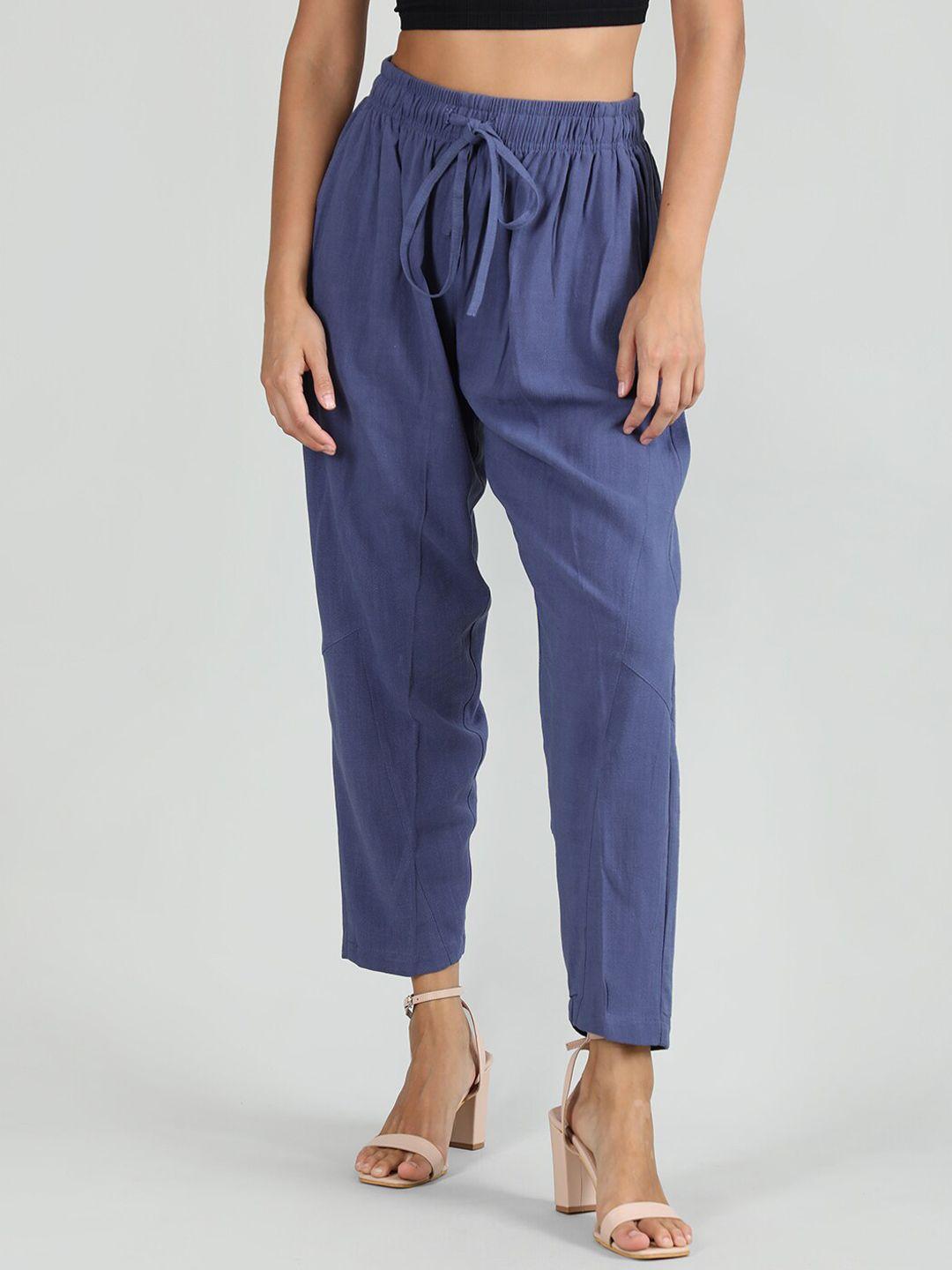 dlanxa women easy wash pleated cropped linen trousers