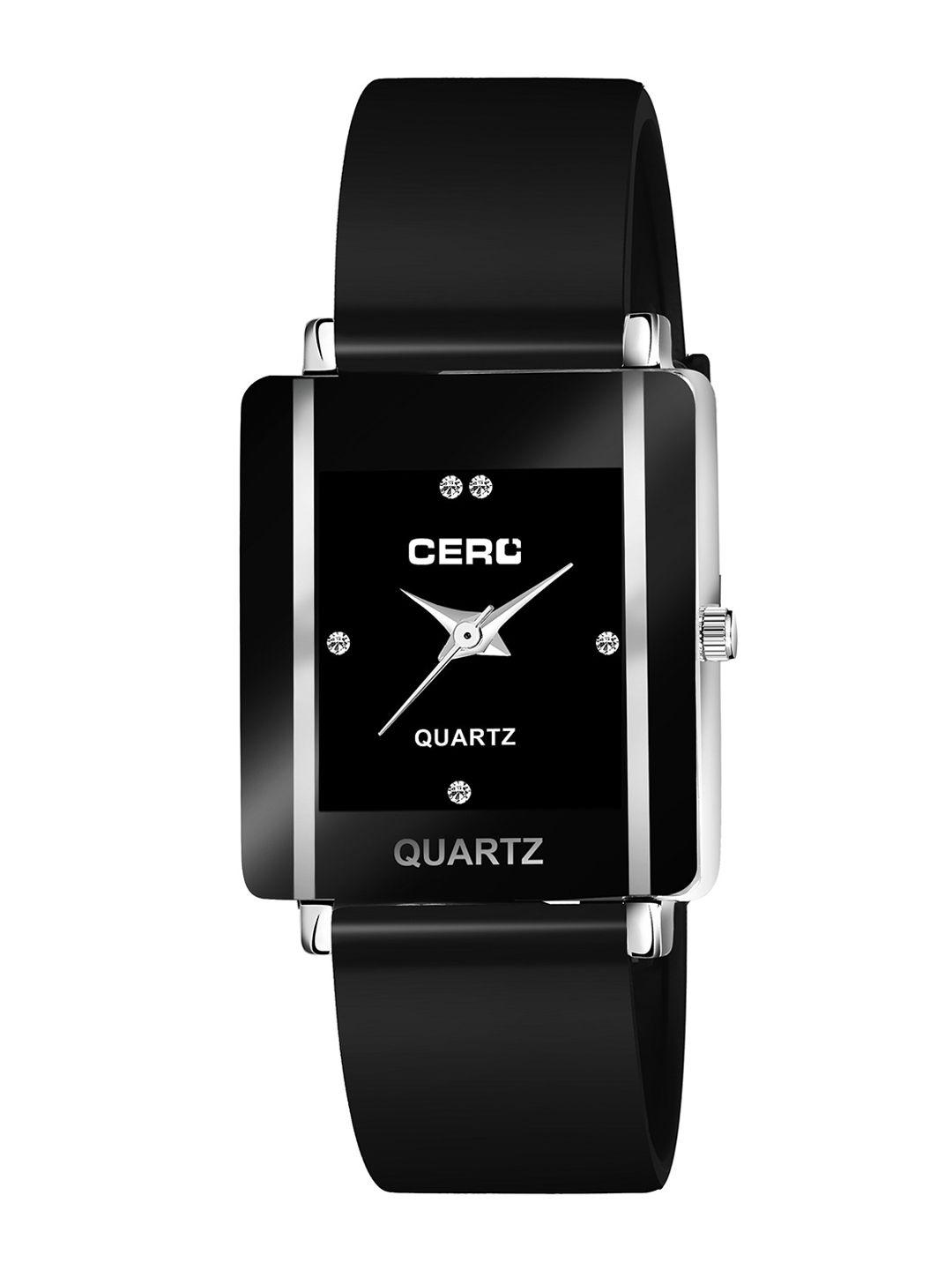 cero embellished dial & straps analogue watch m-cho 248-blacknew