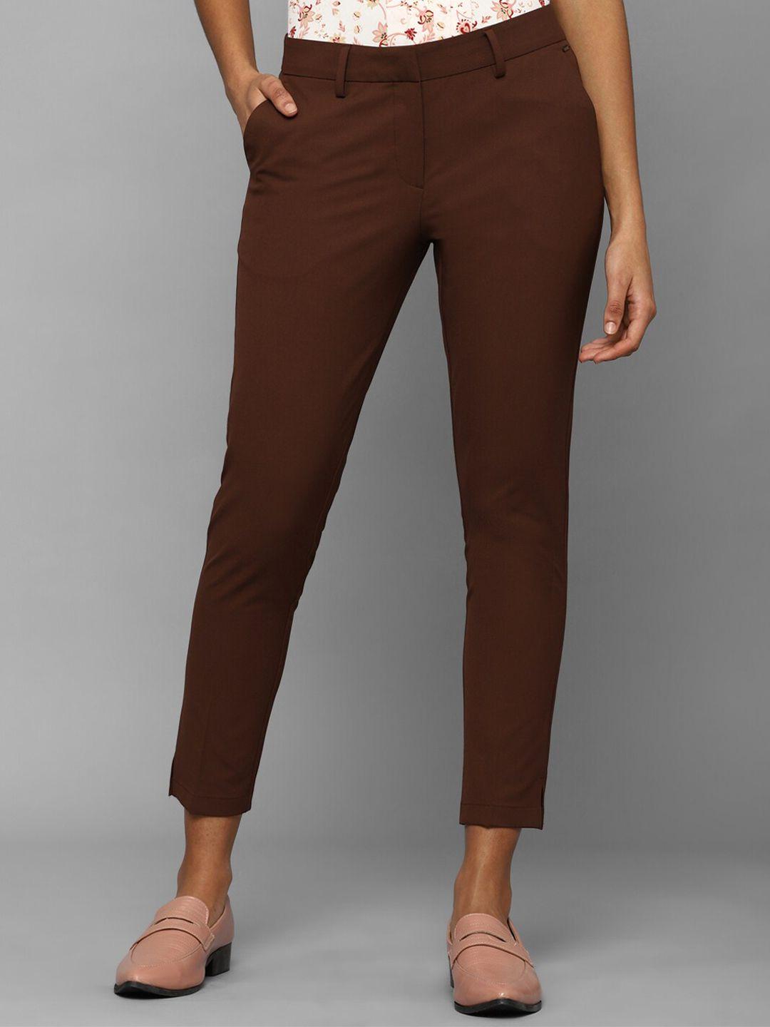 allen solly woman women mid-rise casual trousers