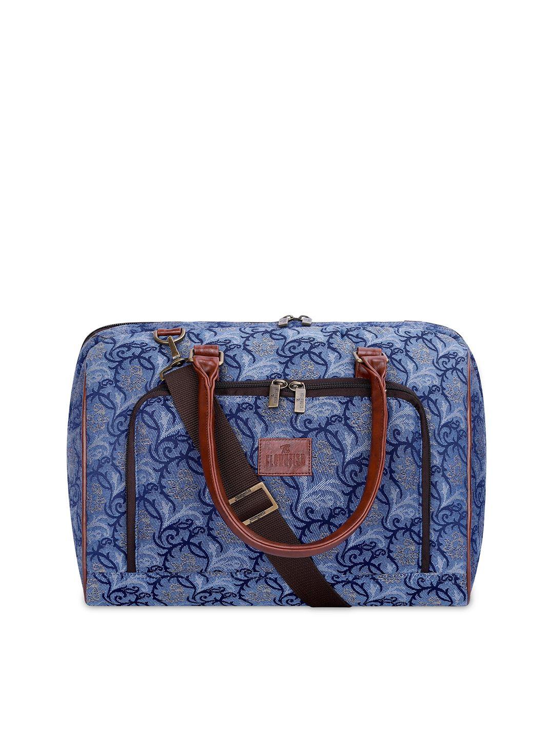 the clownfish oceania floral printed tear resistant travel duffel bag