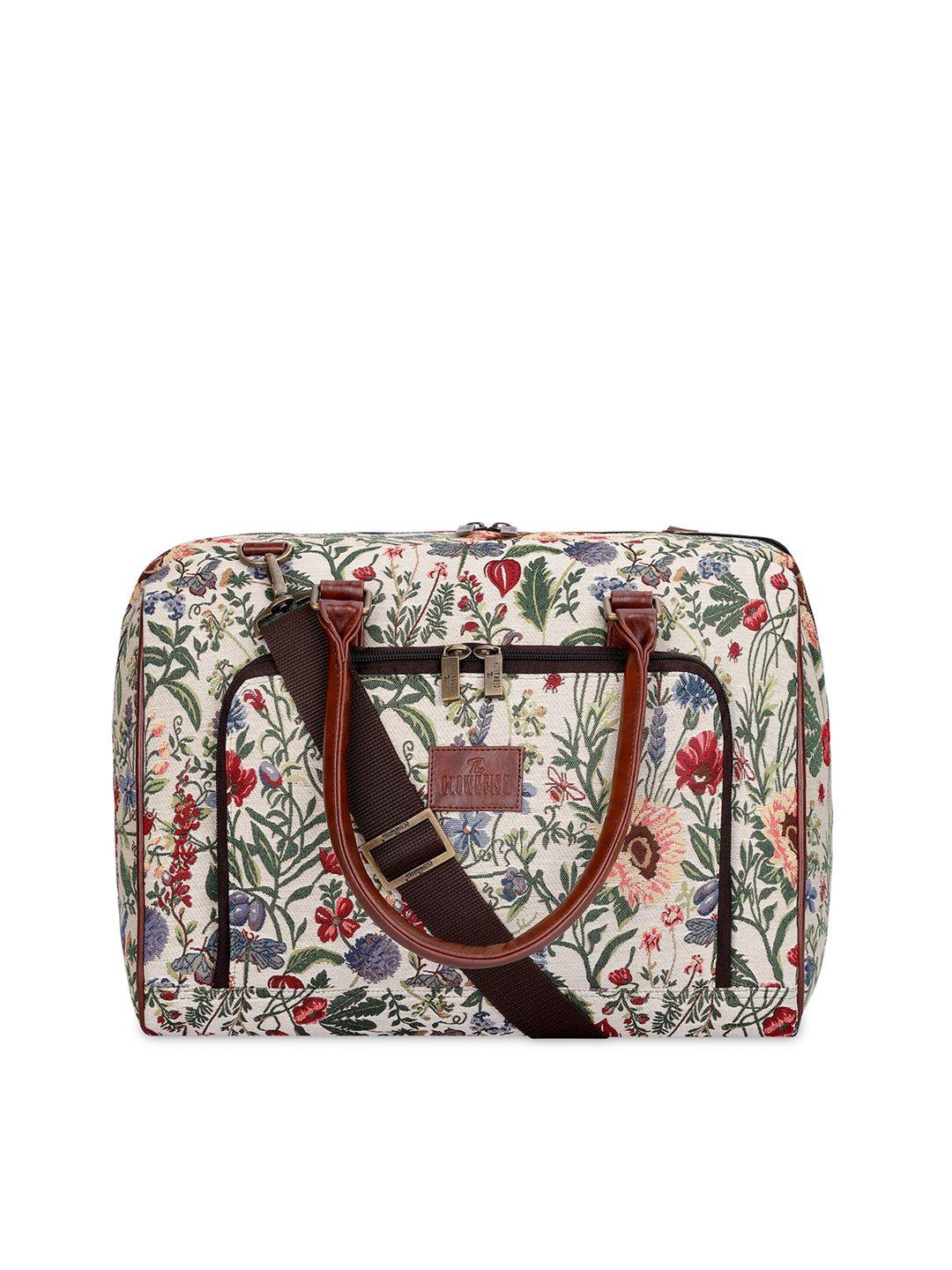 the clownfish oceania floral printed tear resistant travel duffel bag