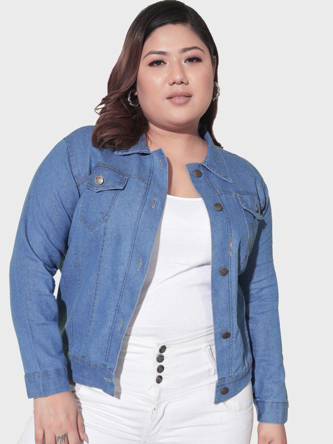 buy new trend plus size lightweight denim jacket