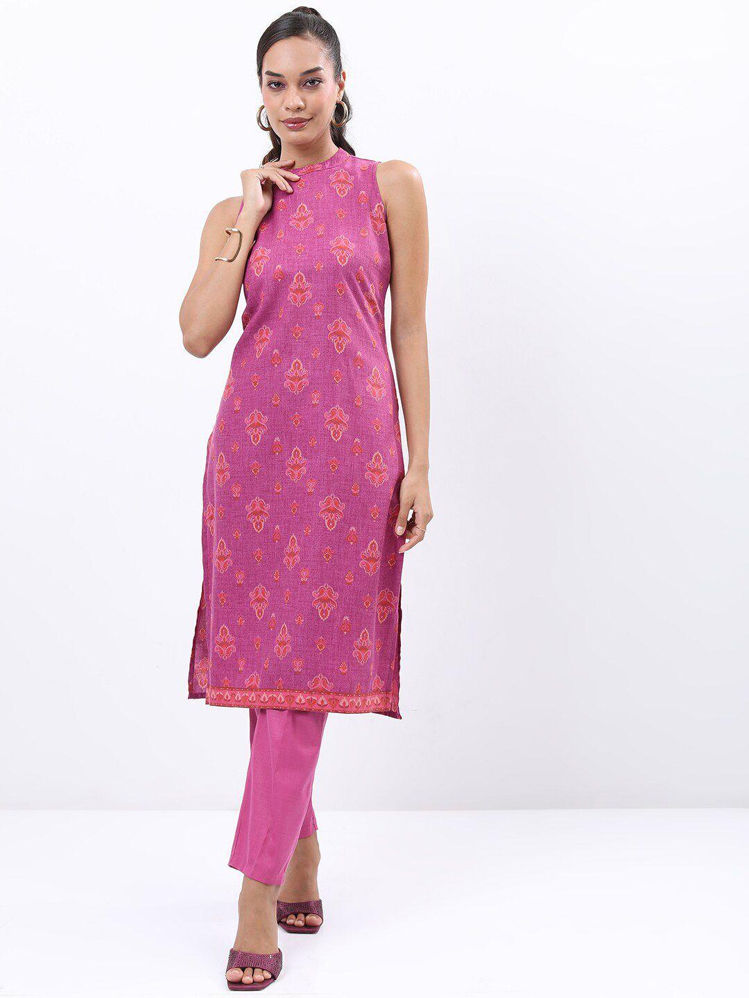 ketch ethnic motifs printed regular kurta with trousers