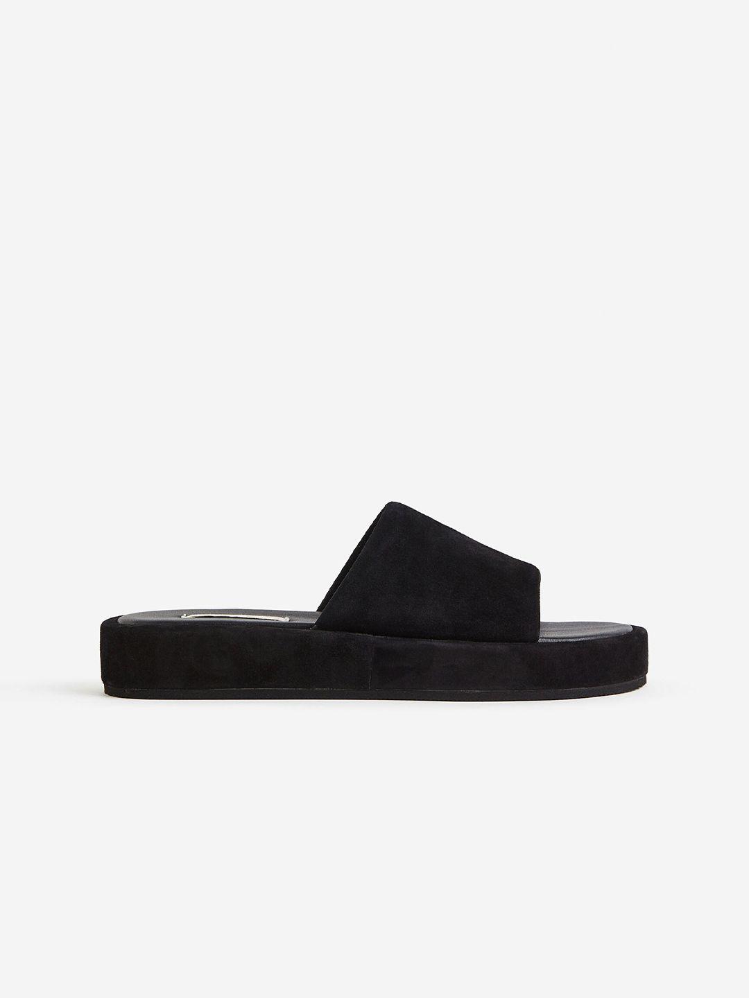 h&m women suede slides