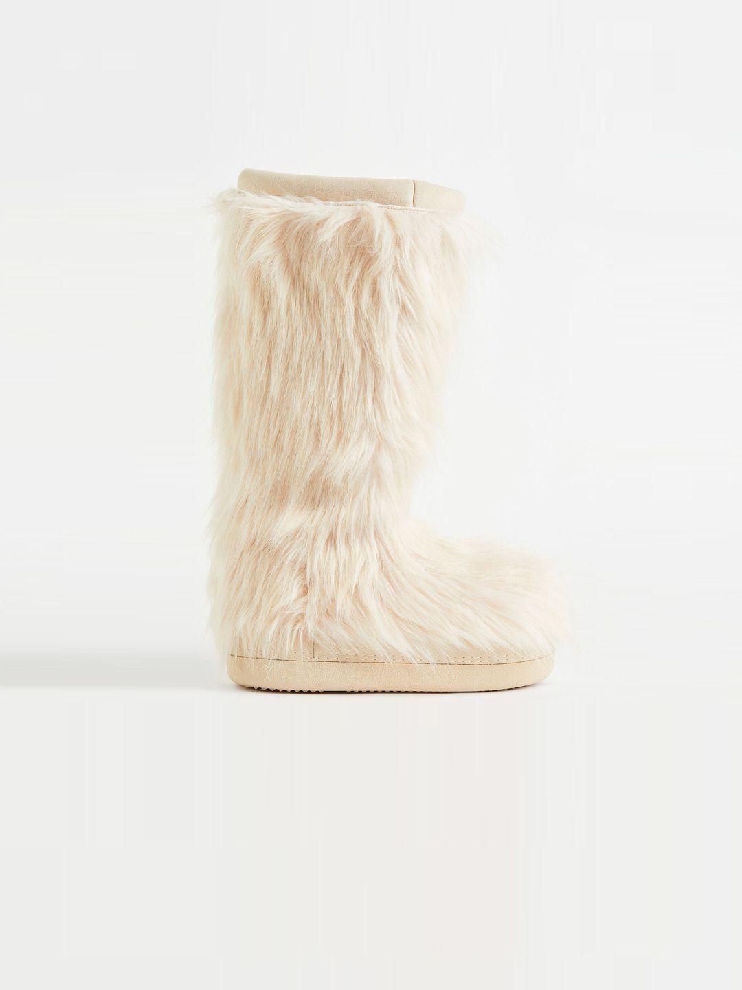 h&m women faux fur boots