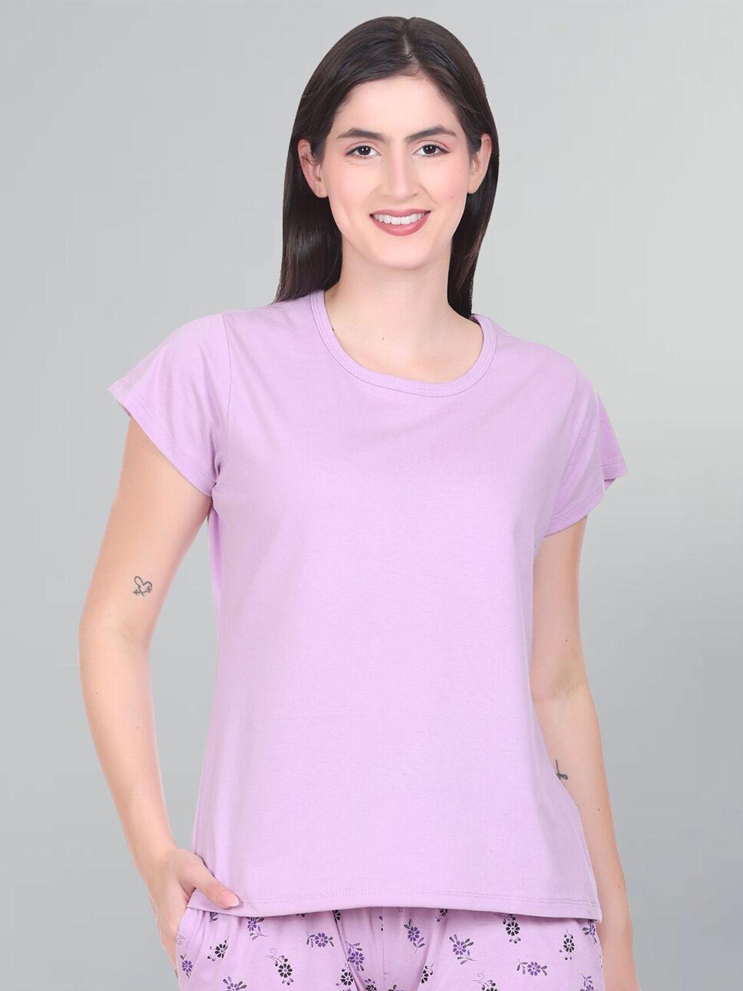 godfrey women mauve extended sleeves t-shirt