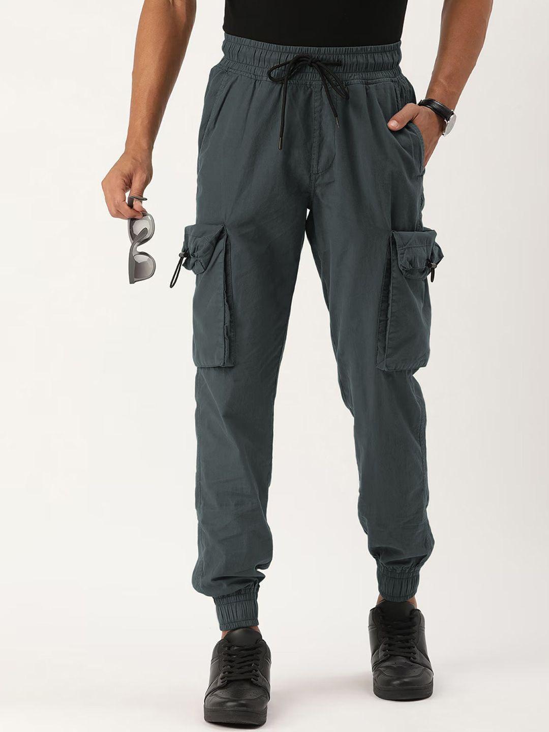 bene kleed men mid-rise pure cotton joggers