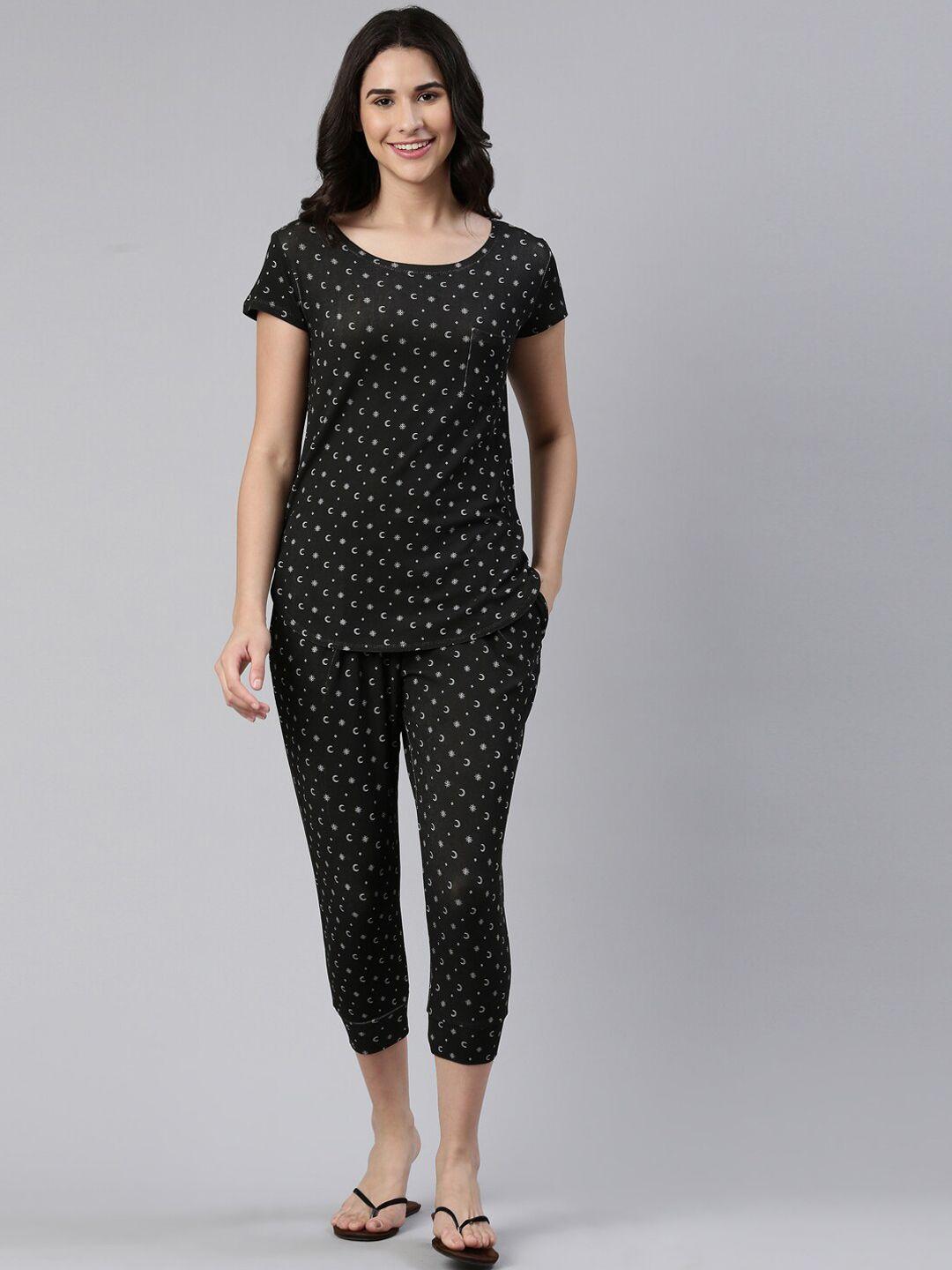 enamor conversational printed night suit