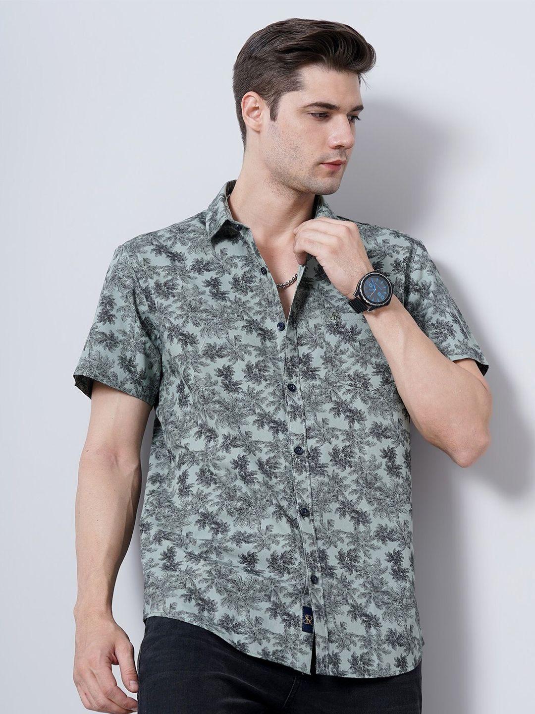 soratia floral printed comfort fit cotton casual shirt