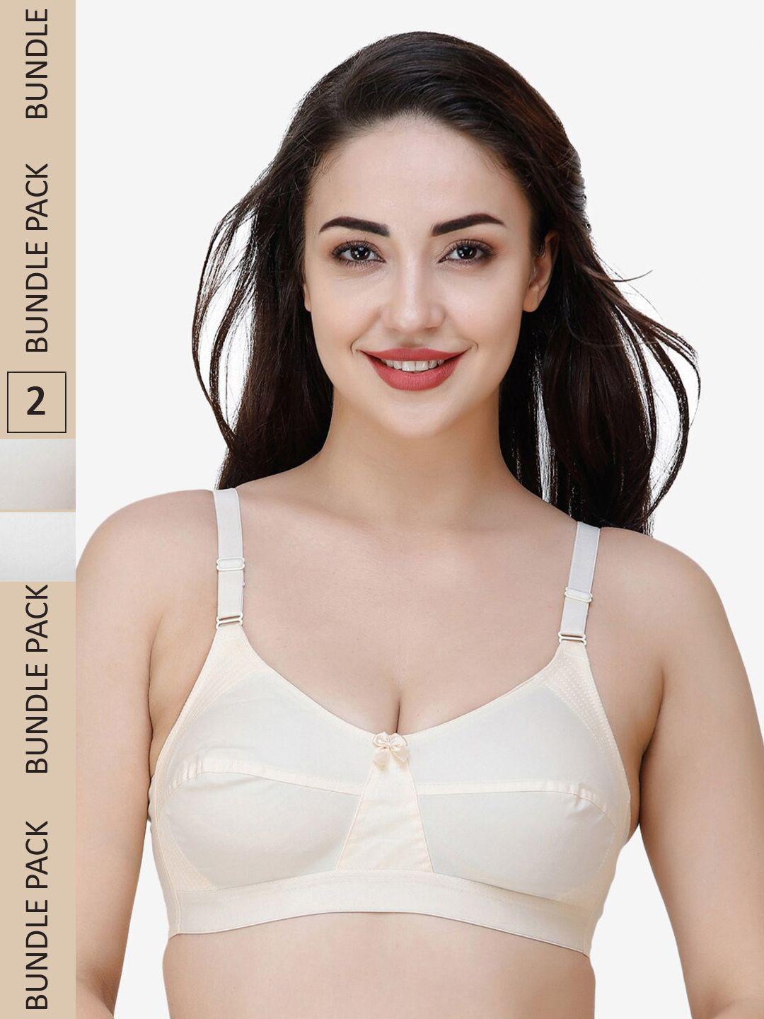 college girl pack of 2 full coverage all day comfort cotton everyday bra