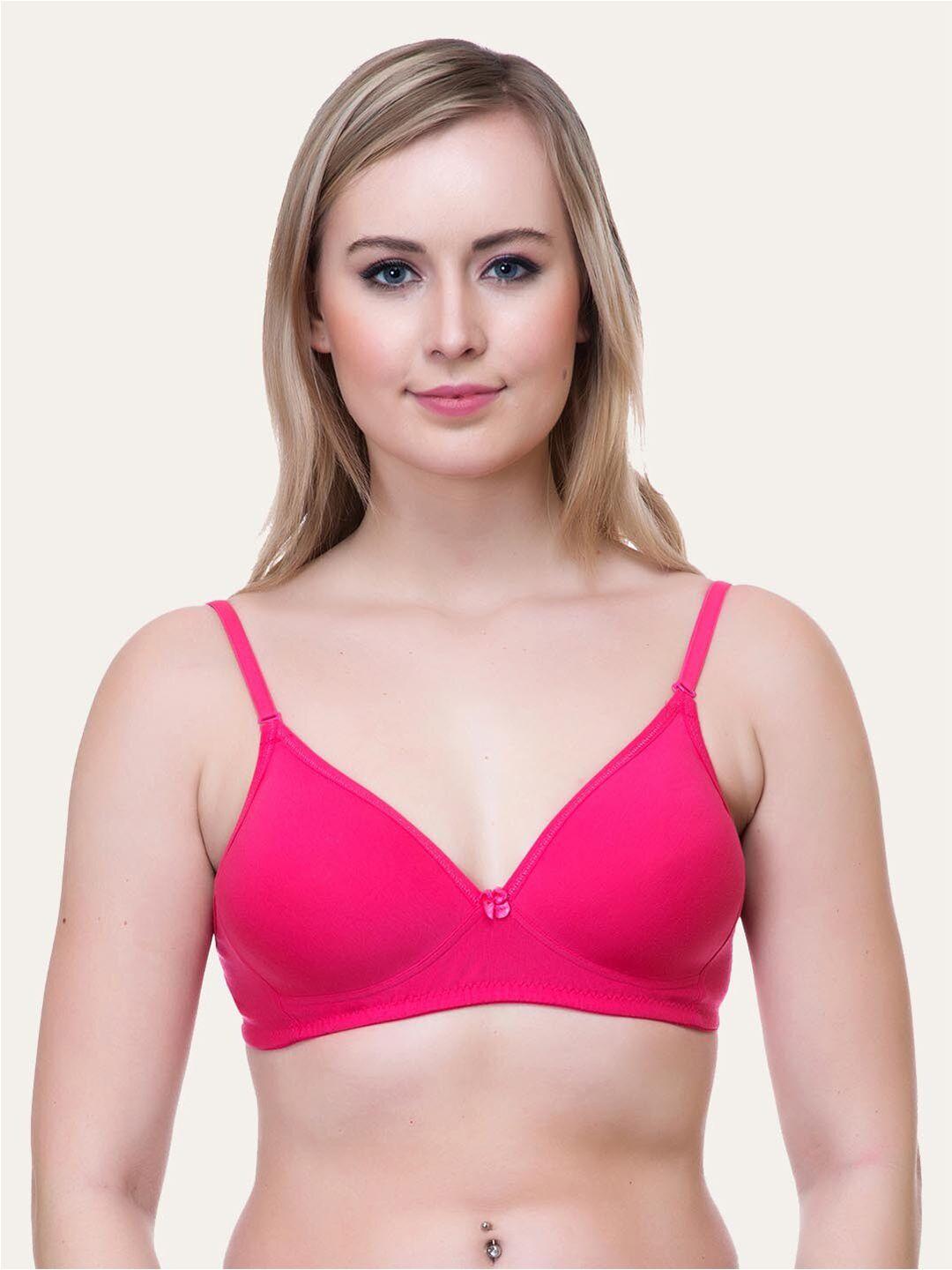 lady lyka medium coverage lightly padded all day comfort seamless cotton t-shirt bra