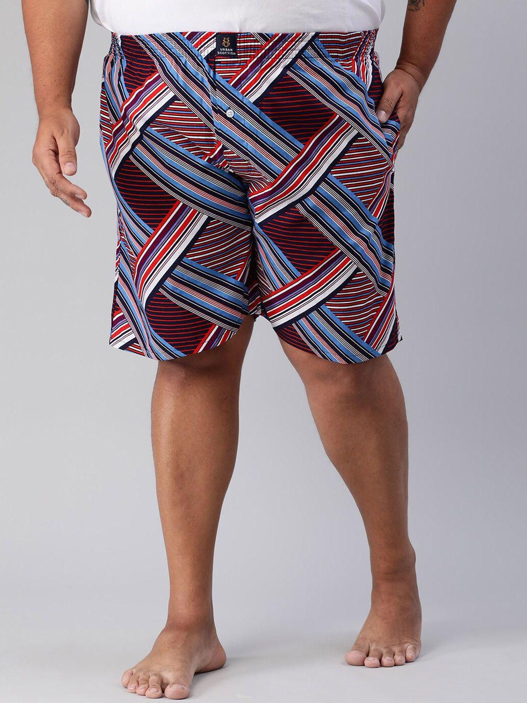 urban scottish men plus size printed pure cotton boxer