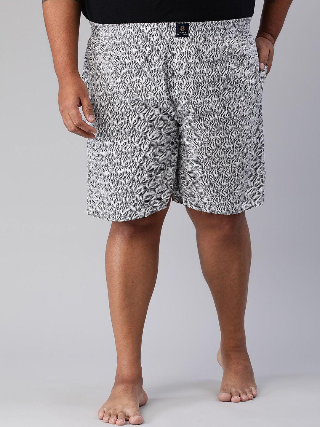 urban scottish men plus size printed pure cotton boxers