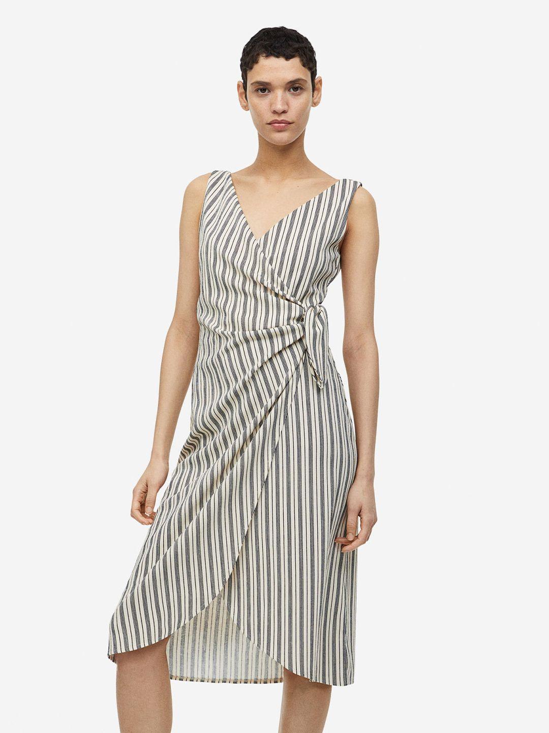 h&m v-neck wrap dress