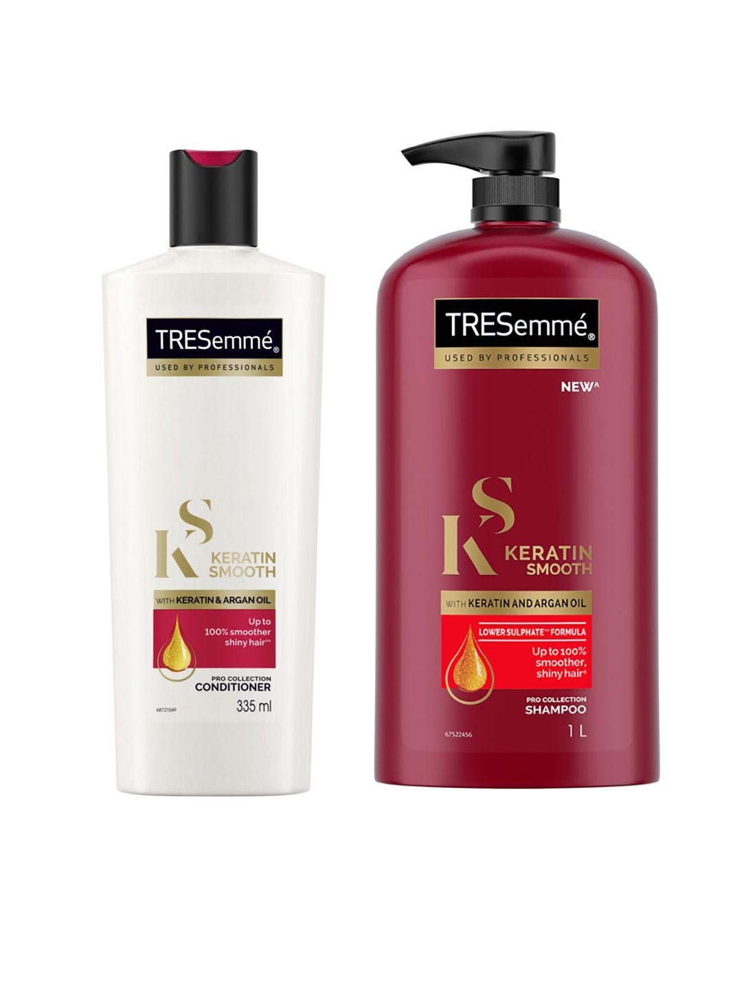 tresemme set of keratin smooth shampoo - 1000 ml & conditioner - 340 ml