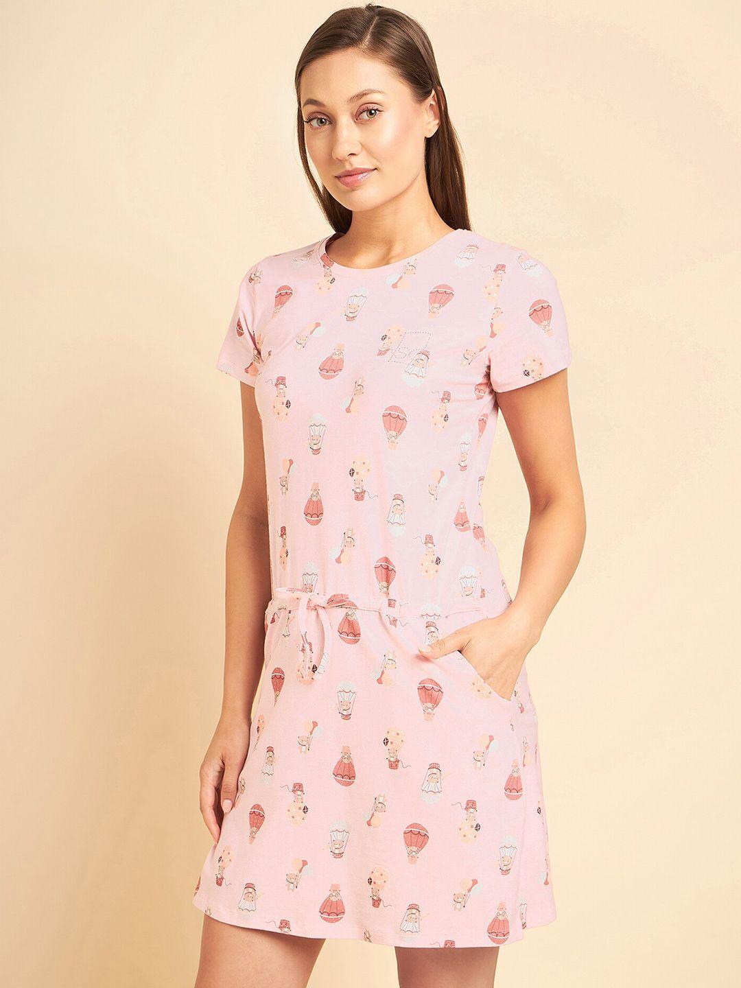 sweet dreams pink conversational printed nightdress