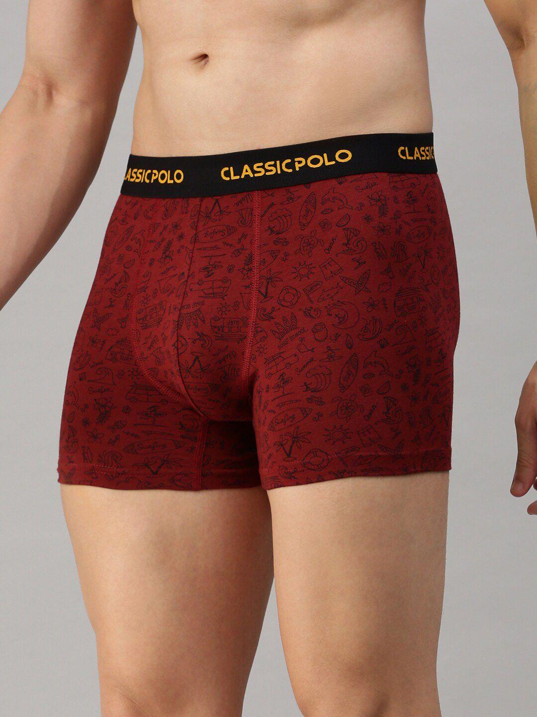 classic polo men printed anti-odour slim-fit briefs