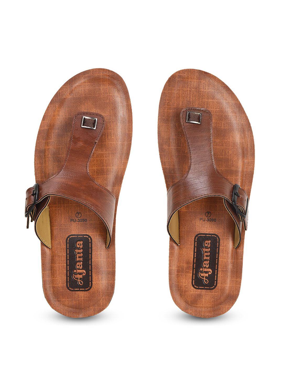 ajanta men textured comfort sandals