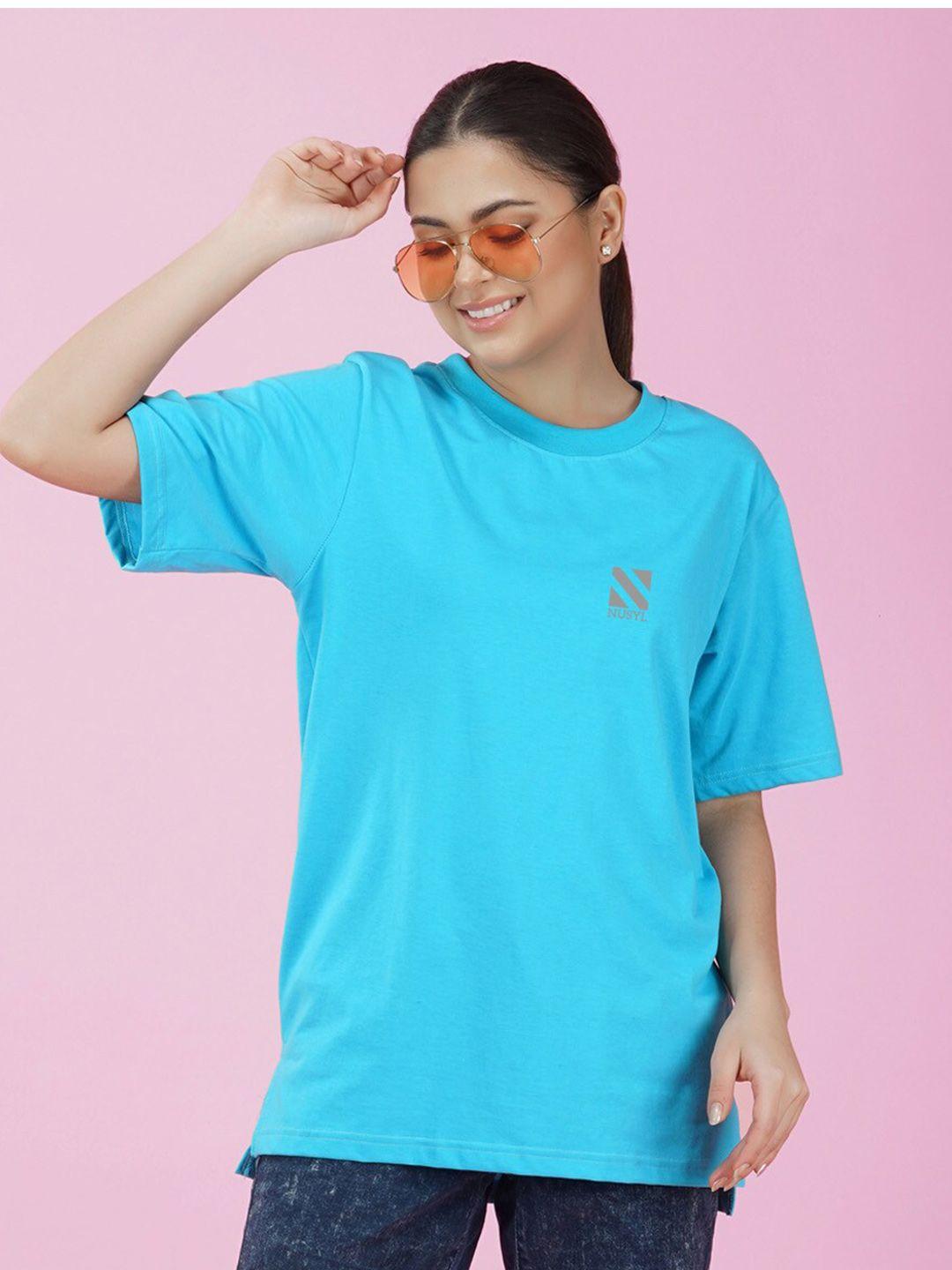 nusyl round neck loose t-shirt