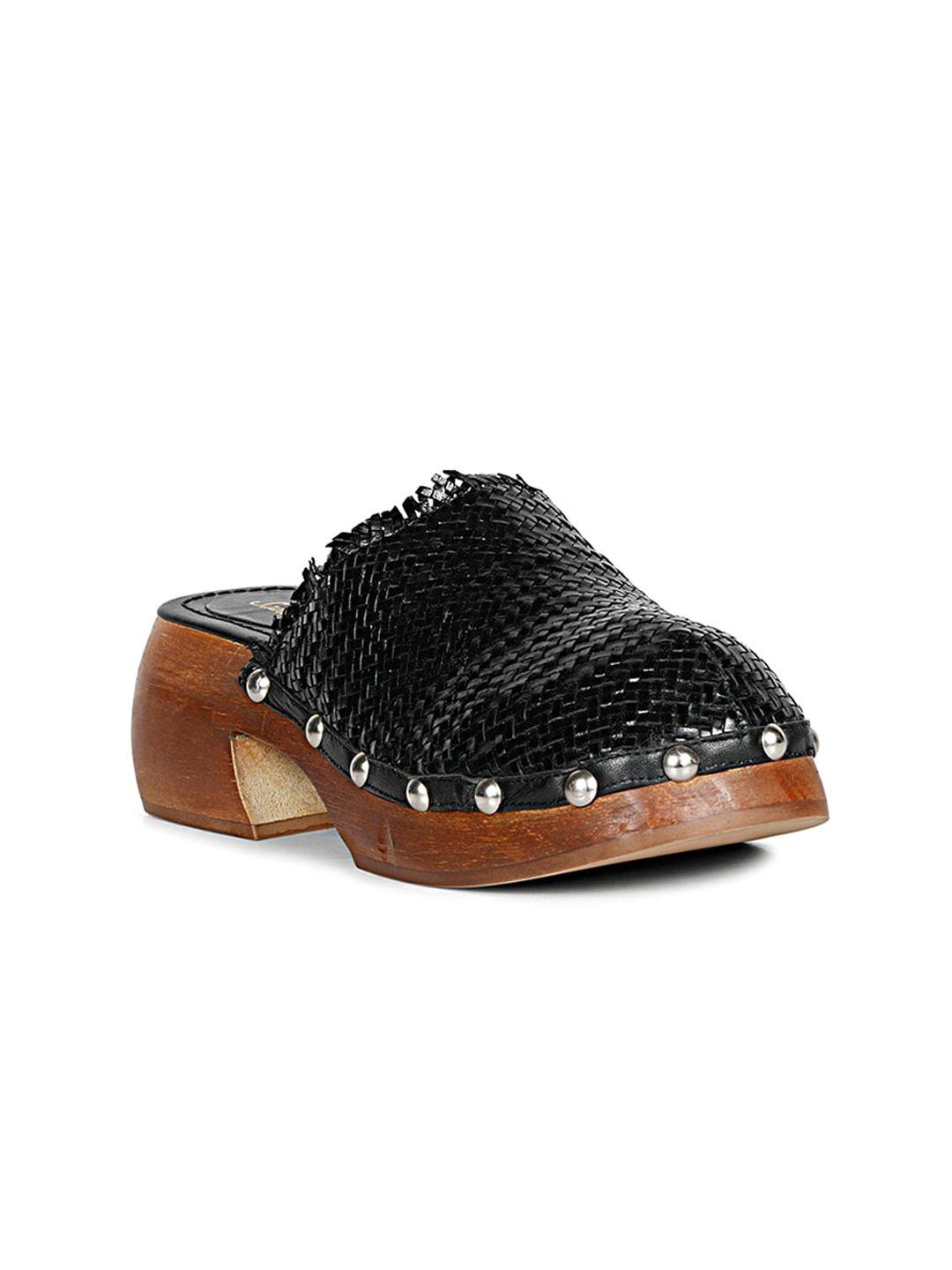 saint g  embellished leather block mules