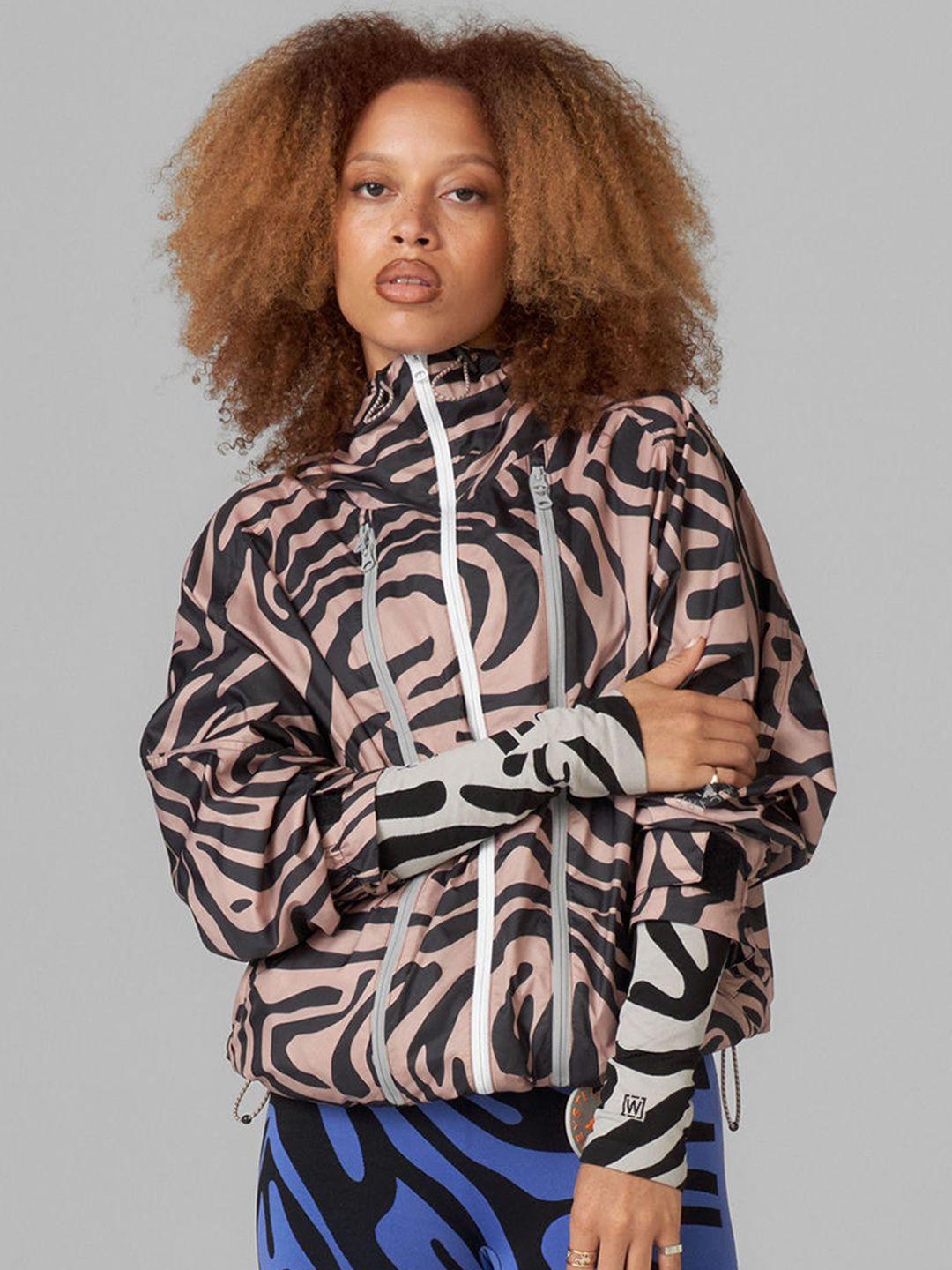 adidas by stella mccartney printed windbreaker