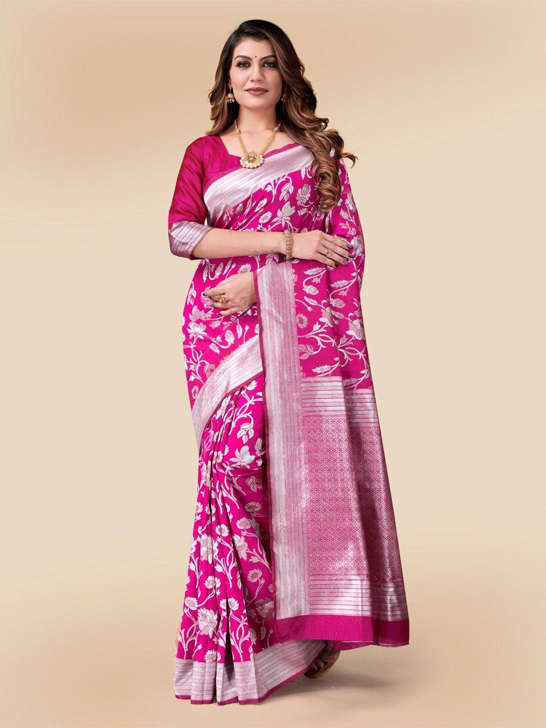 veerax floral woven design zari saree