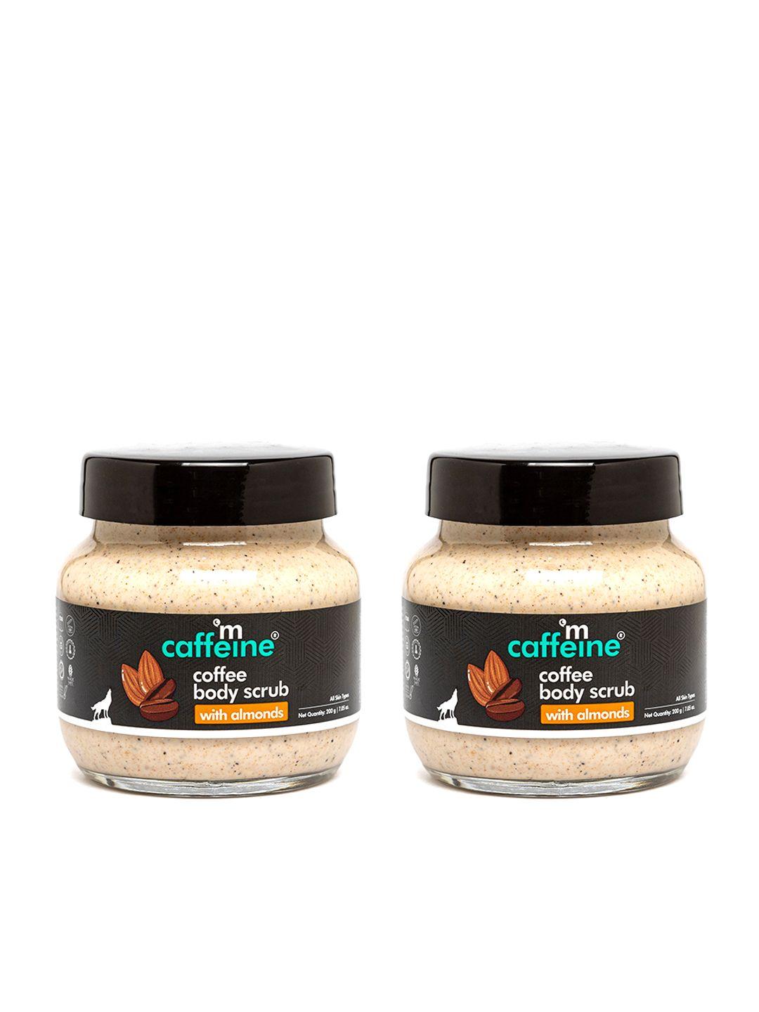 mcaffeine set of 2 creamy coffee & almond moisturizing body scrub - 200 g each