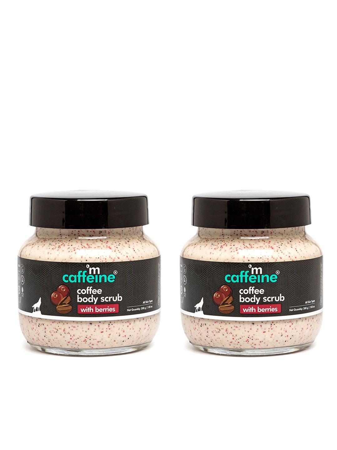 mcaffeine set of 2 creamy coffee & berries moisturizing body scrub - 200 g each